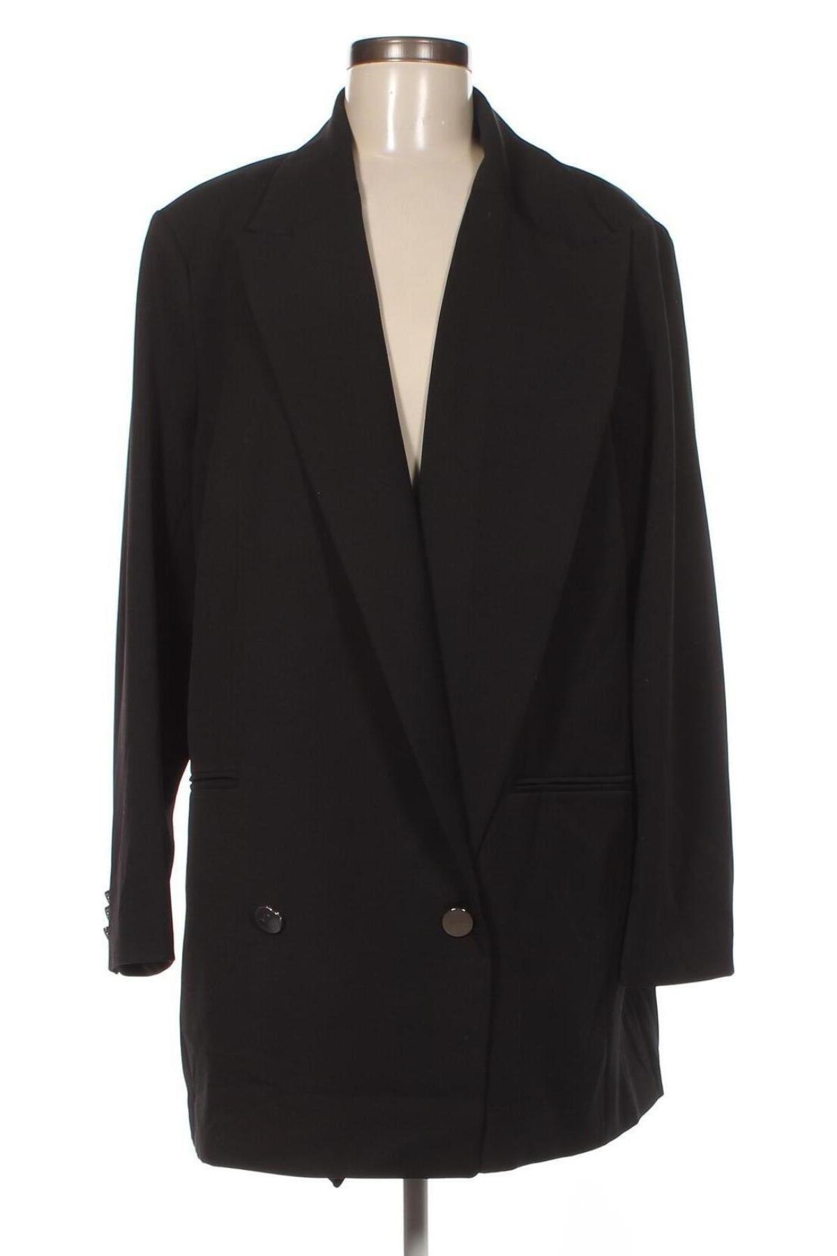 Palton de femei H&M, Mărime L, Culoare Negru, Preț 31,58 Lei