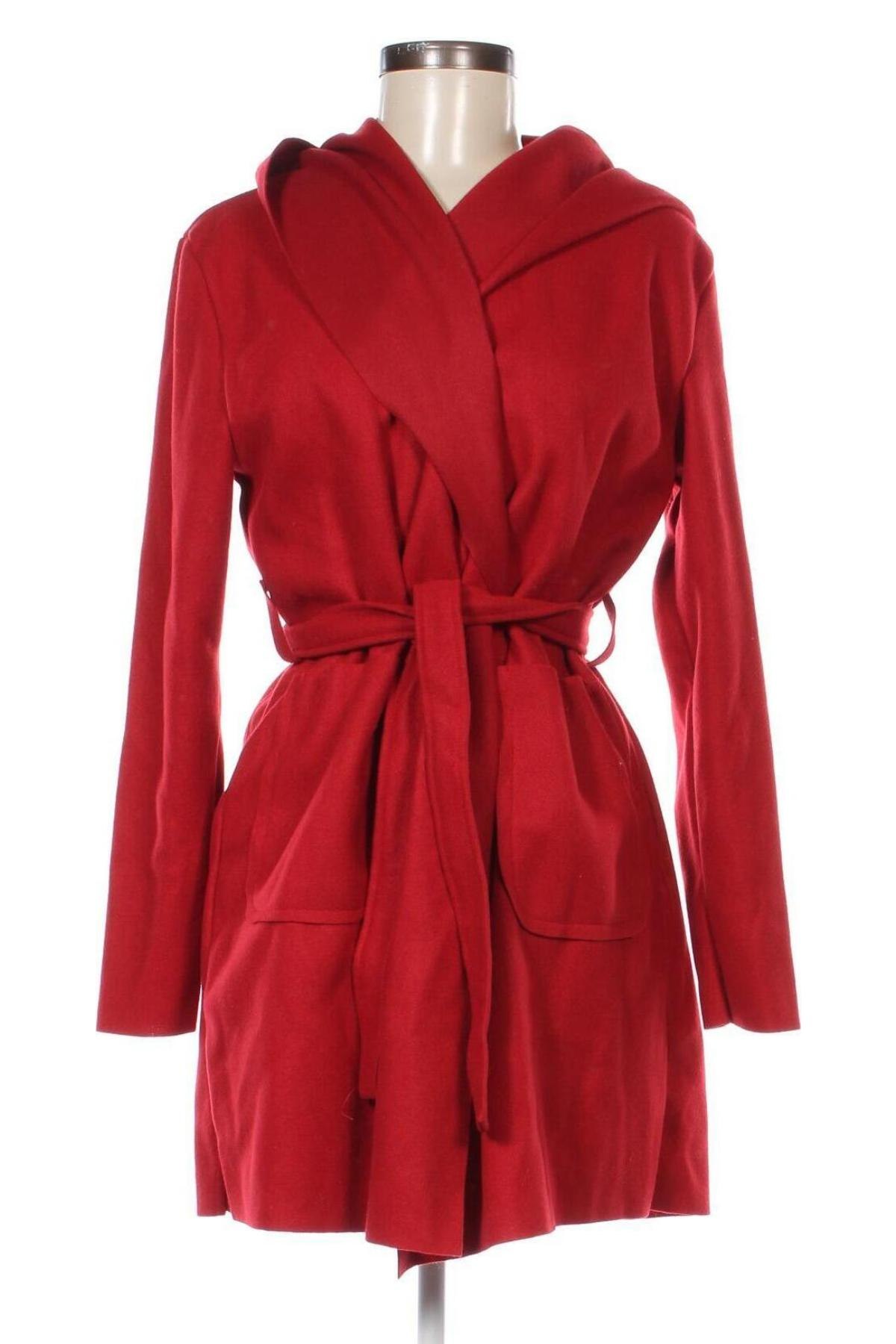 Дамско палто Made In Italy, Размер S, Цвят Червен, Цена 87,72 лв.