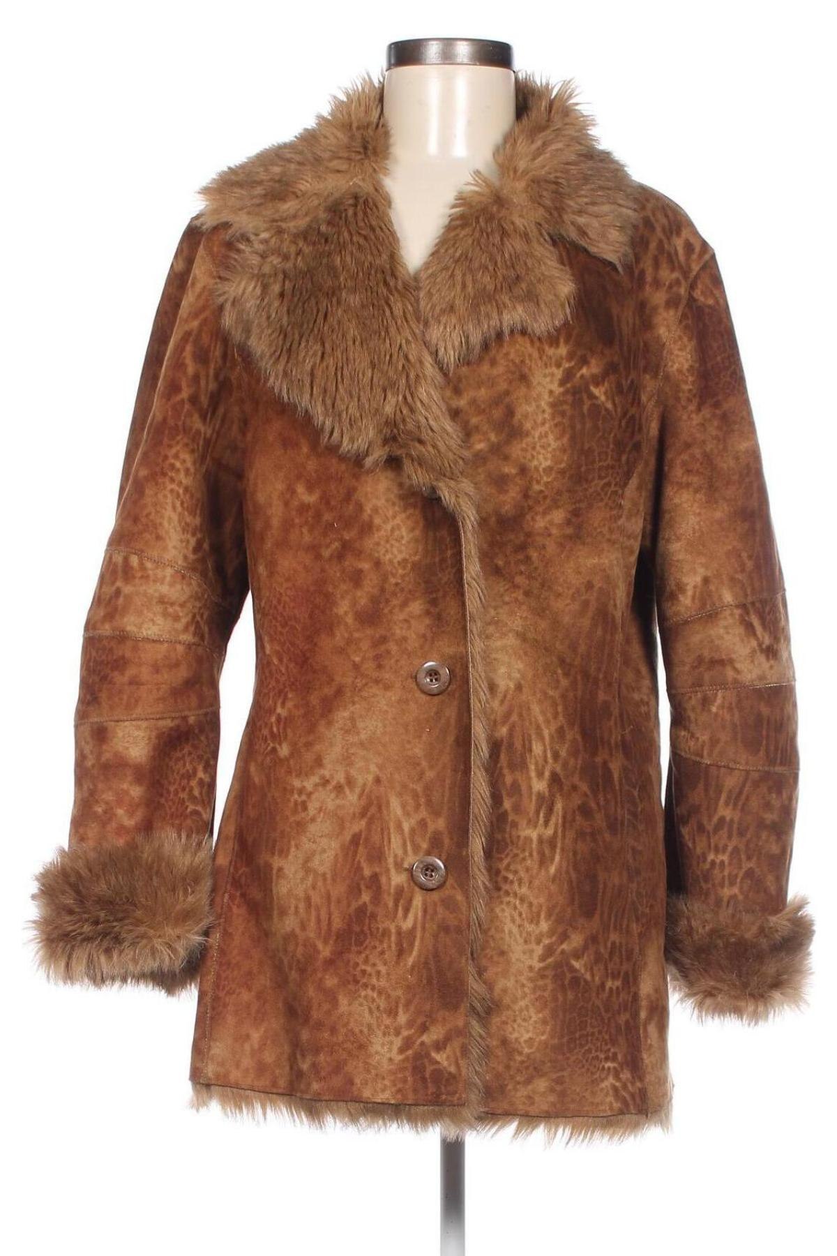 Дамско палто Pompoos Design By Harald Gloockler, Размер L, Цвят Бежов, Цена 19,20 лв.
