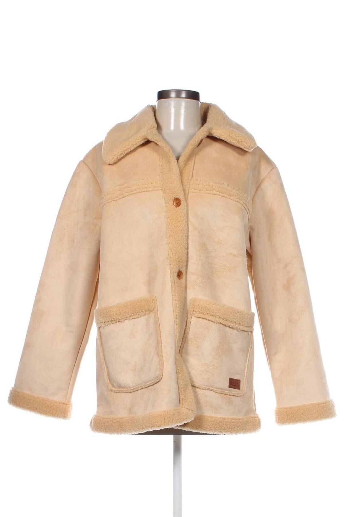 Γυναικείο παλτό Roxy, Μέγεθος M, Χρώμα  Μπέζ, Τιμή 55,46 €