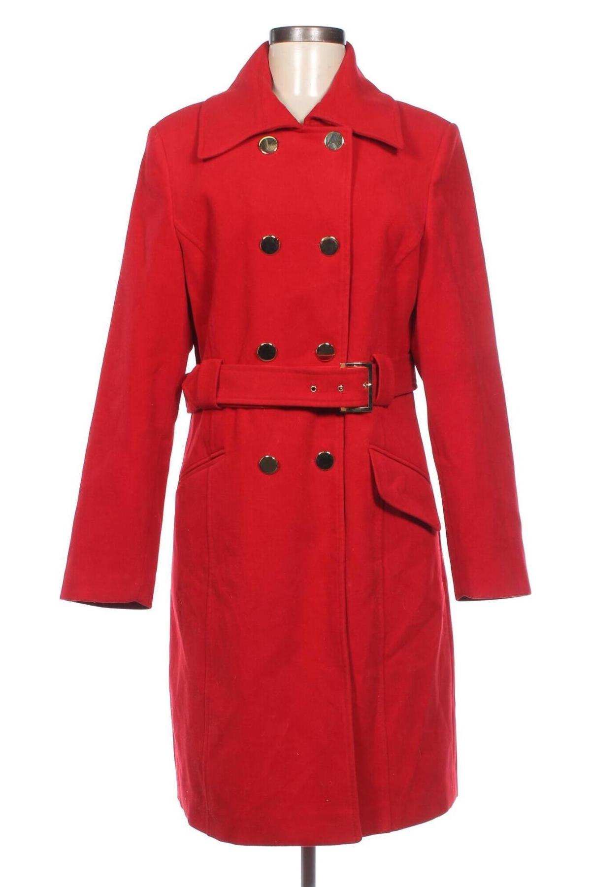 Дамско палто Sarah Kern, Размер L, Цвят Червен, Цена 44,40 лв.
