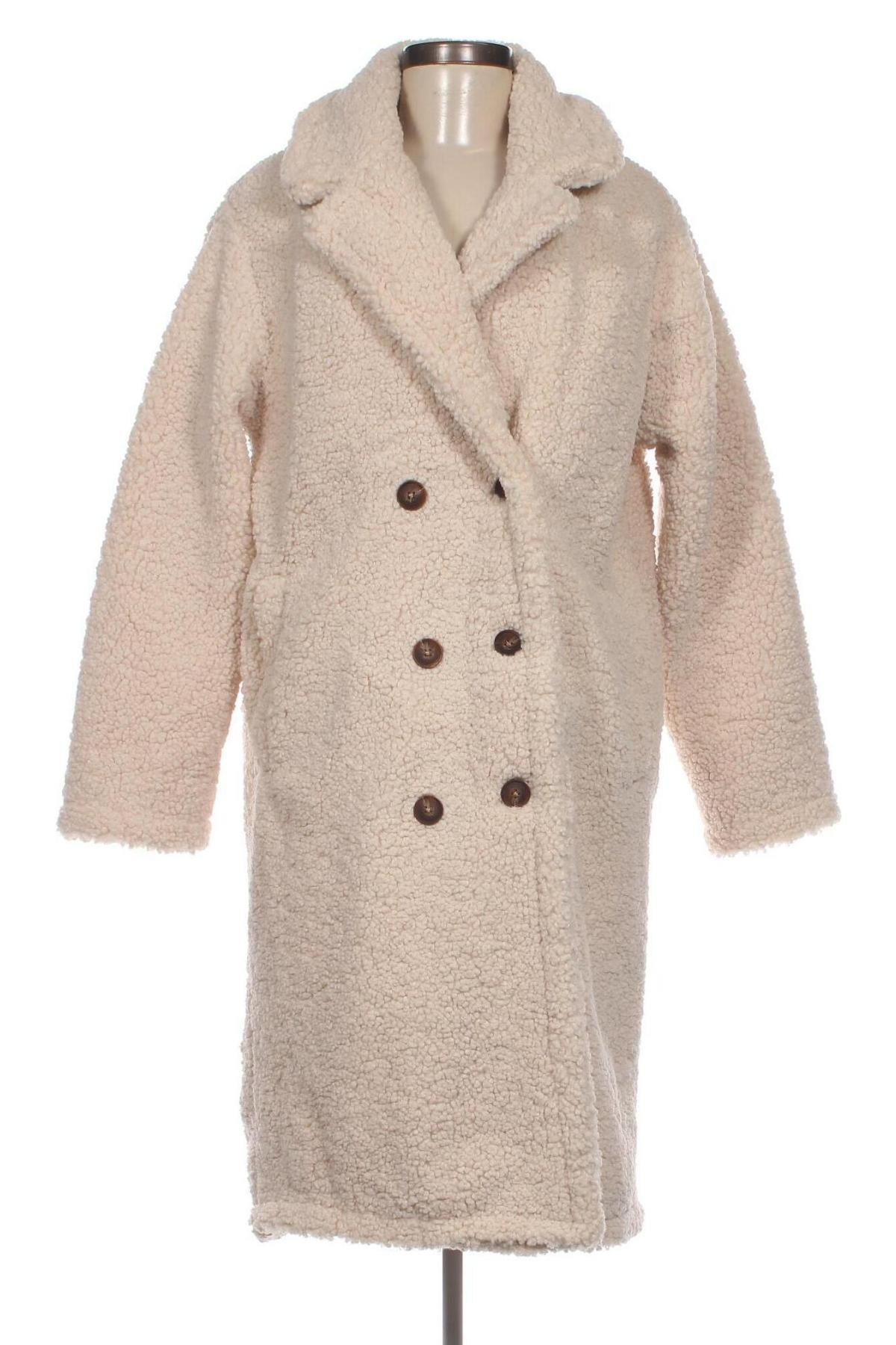 Γυναικείο παλτό Sinsay, Μέγεθος L, Χρώμα Εκρού, Τιμή 36,12 €