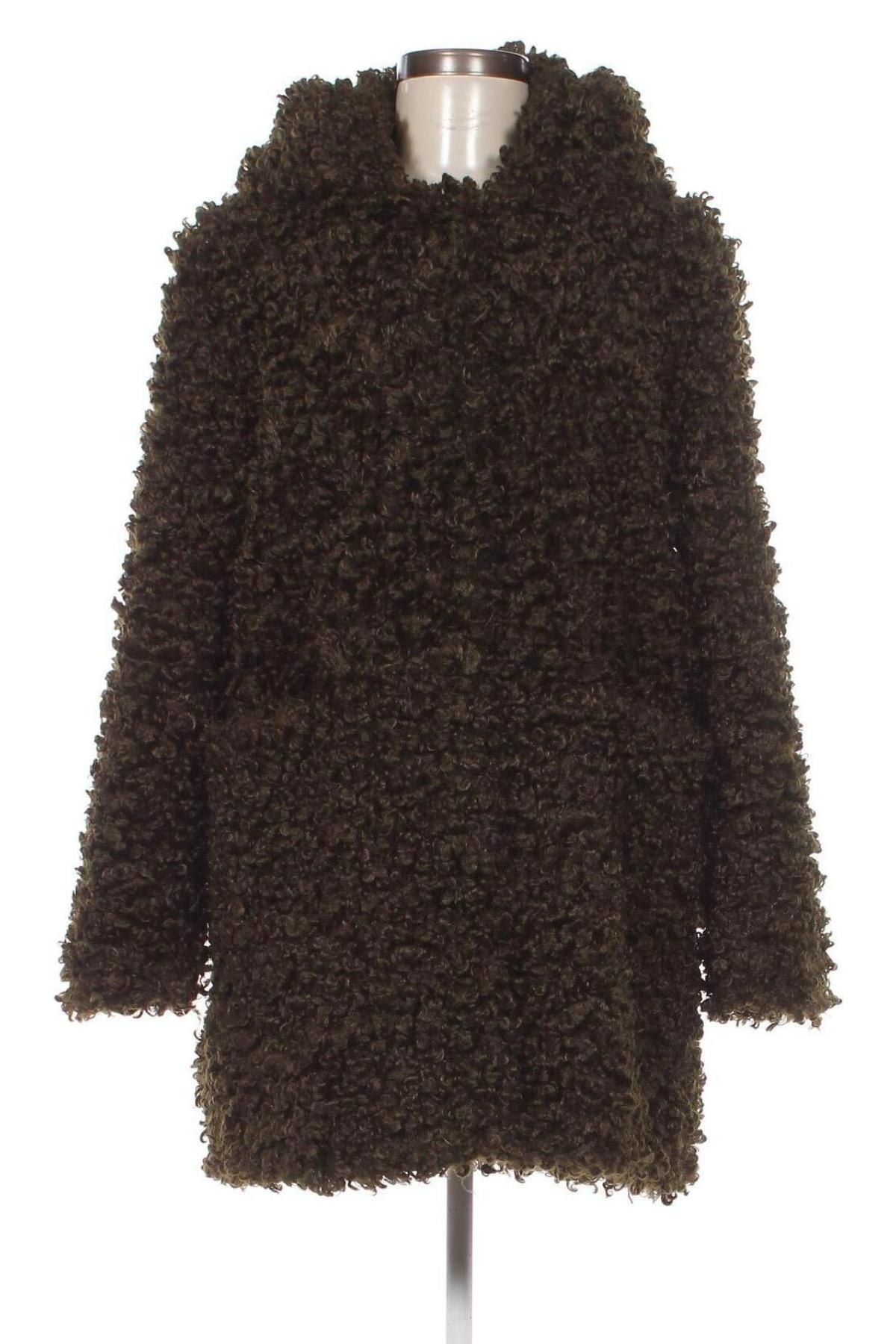 Дамско палто Zara, Размер S, Цвят Зелен, Цена 36,72 лв.