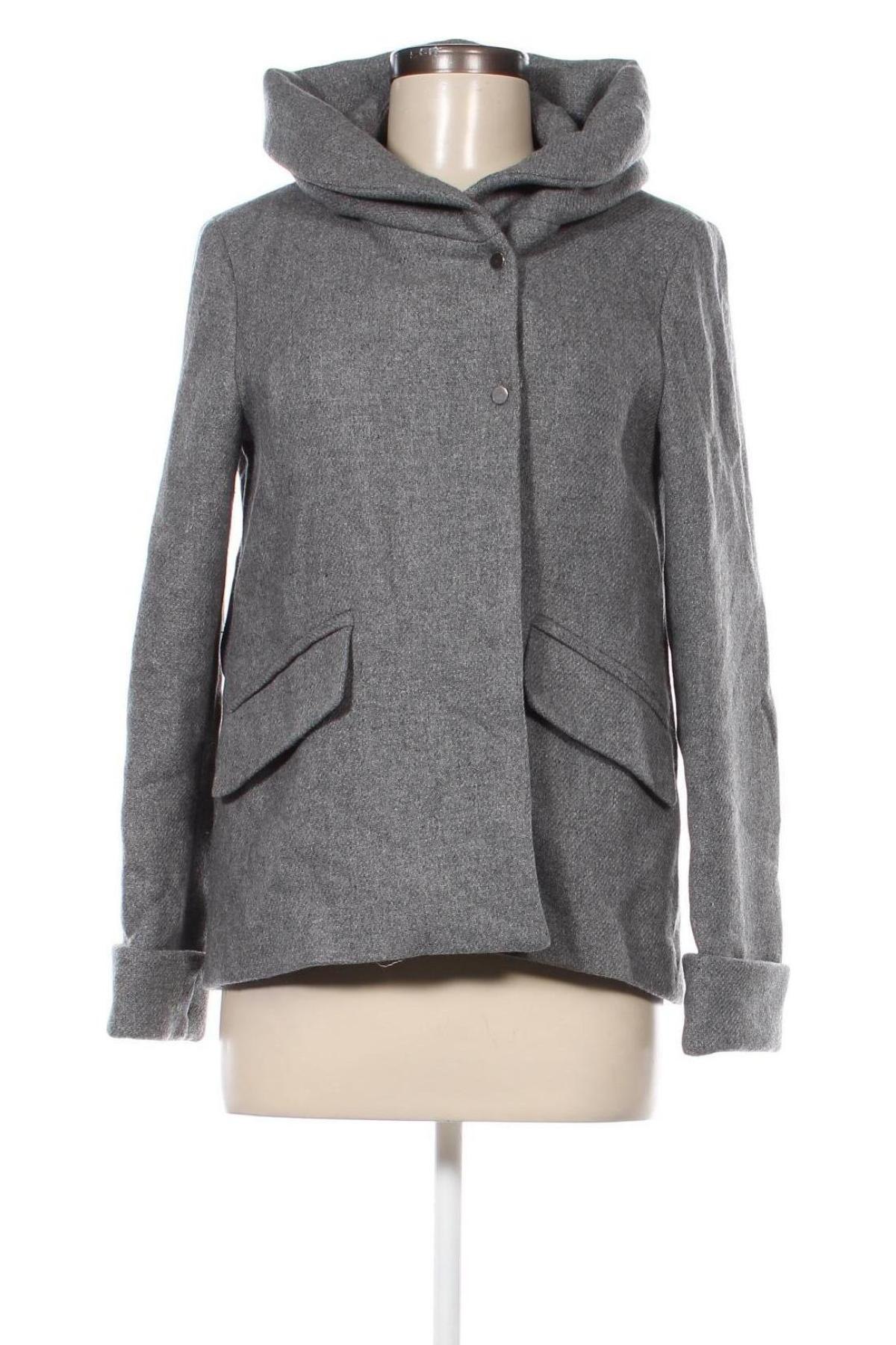 Дамско палто Zara, Размер S, Цвят Сив, Цена 36,72 лв.