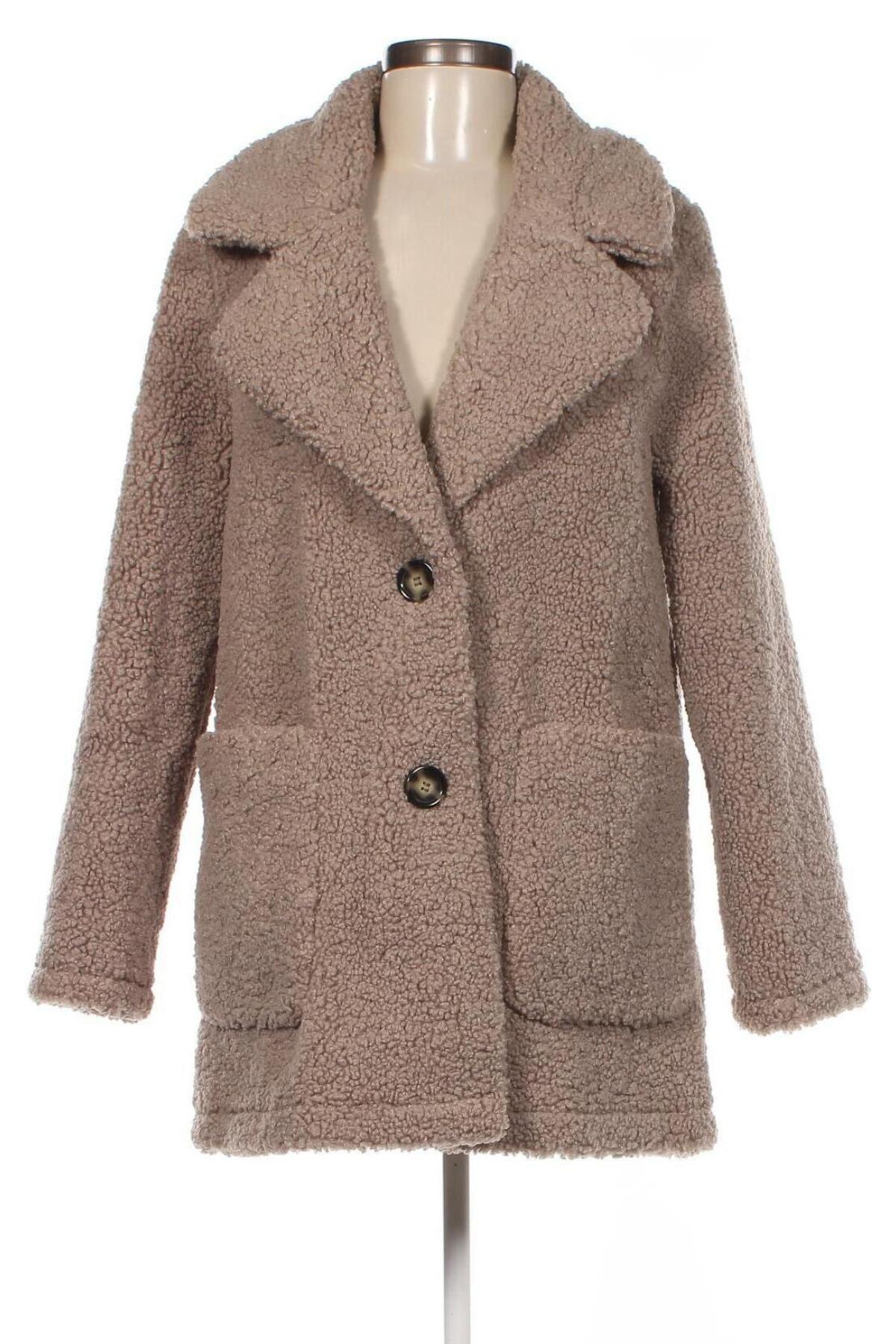 Дамско палто Zara Trafaluc, Размер S, Цвят Бежов, Цена 36,72 лв.