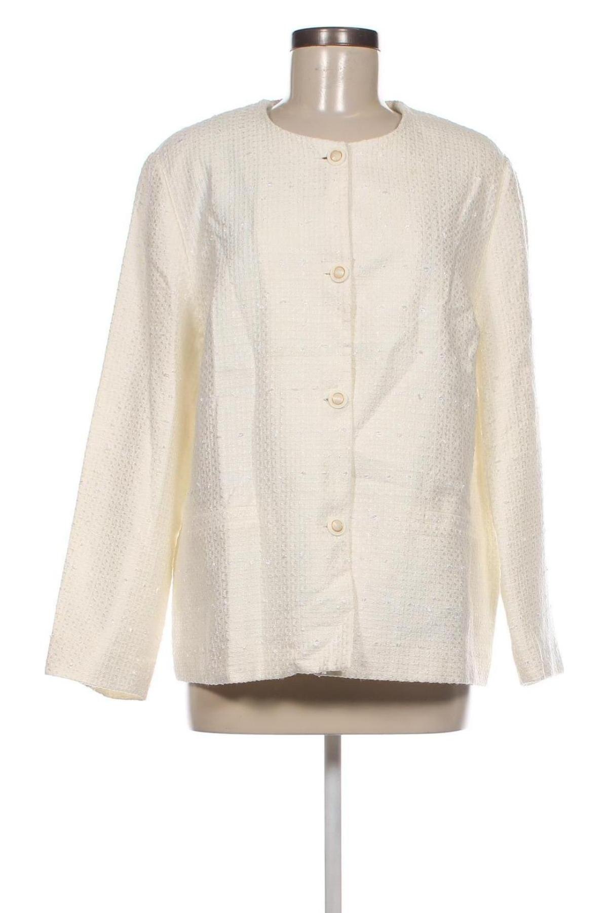 Γυναικείο σακάκι Daxon, Μέγεθος XL, Χρώμα Εκρού, Τιμή 19,78 €
