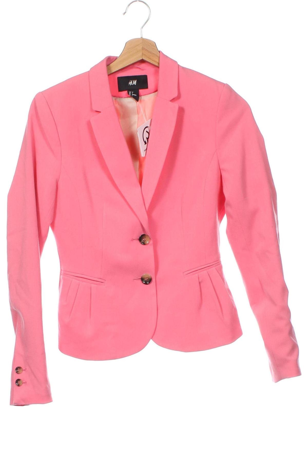 Γυναικείο σακάκι H&M, Μέγεθος XS, Χρώμα Ρόζ , Τιμή 22,51 €