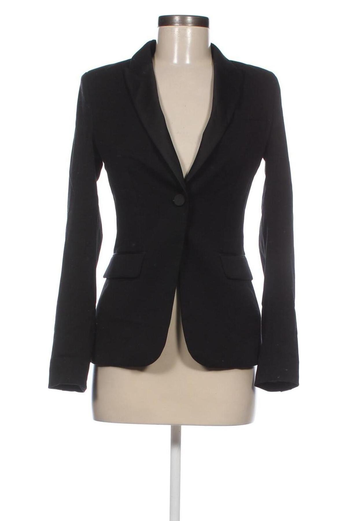 Дамско сако H&M, Размер XS, Цвят Черен, Цена 24,20 лв.
