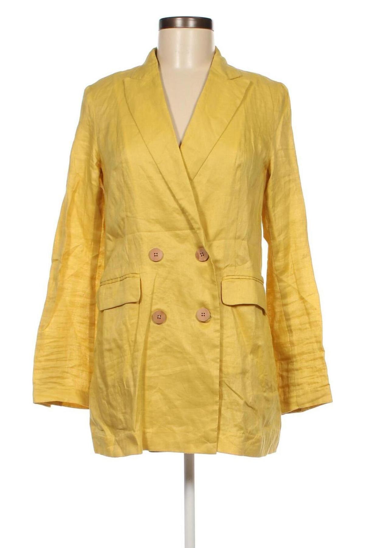 Γυναικείο σακάκι Mango, Μέγεθος XS, Χρώμα Κίτρινο, Τιμή 34,02 €