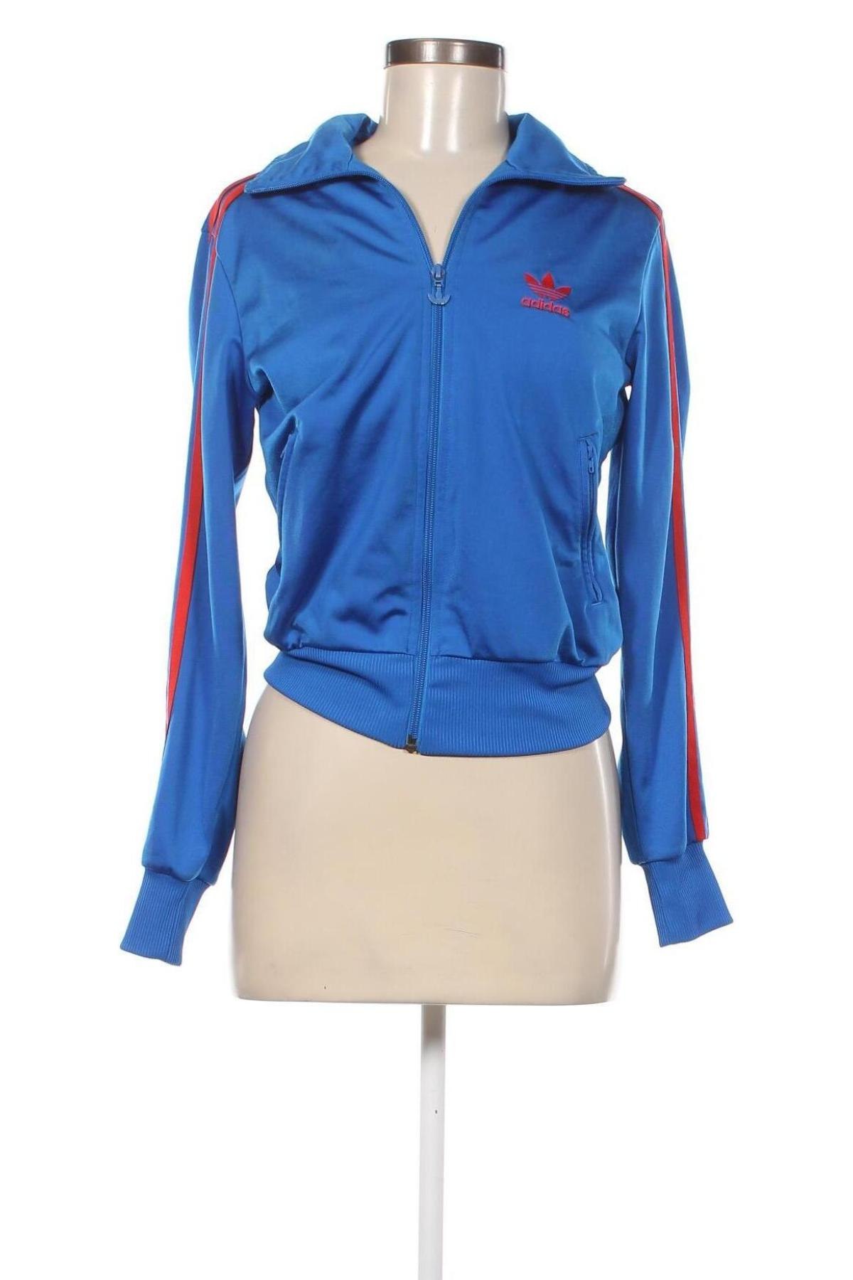 Γυναικεία αθλητική ζακέτα Adidas, Μέγεθος S, Χρώμα Μπλέ, Τιμή 28,21 €