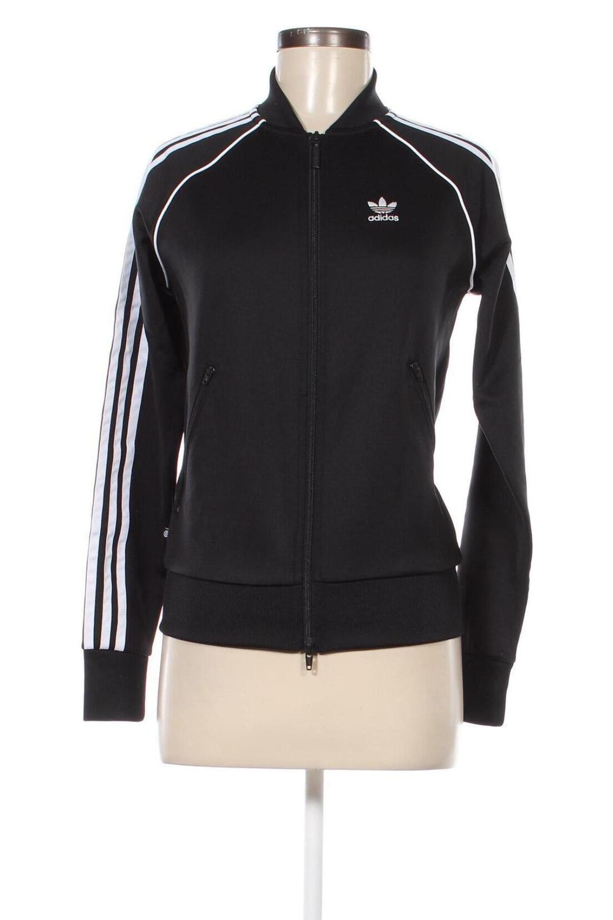 Γυναικεία αθλητική ζακέτα Adidas, Μέγεθος M, Χρώμα Μαύρο, Τιμή 27,84 €