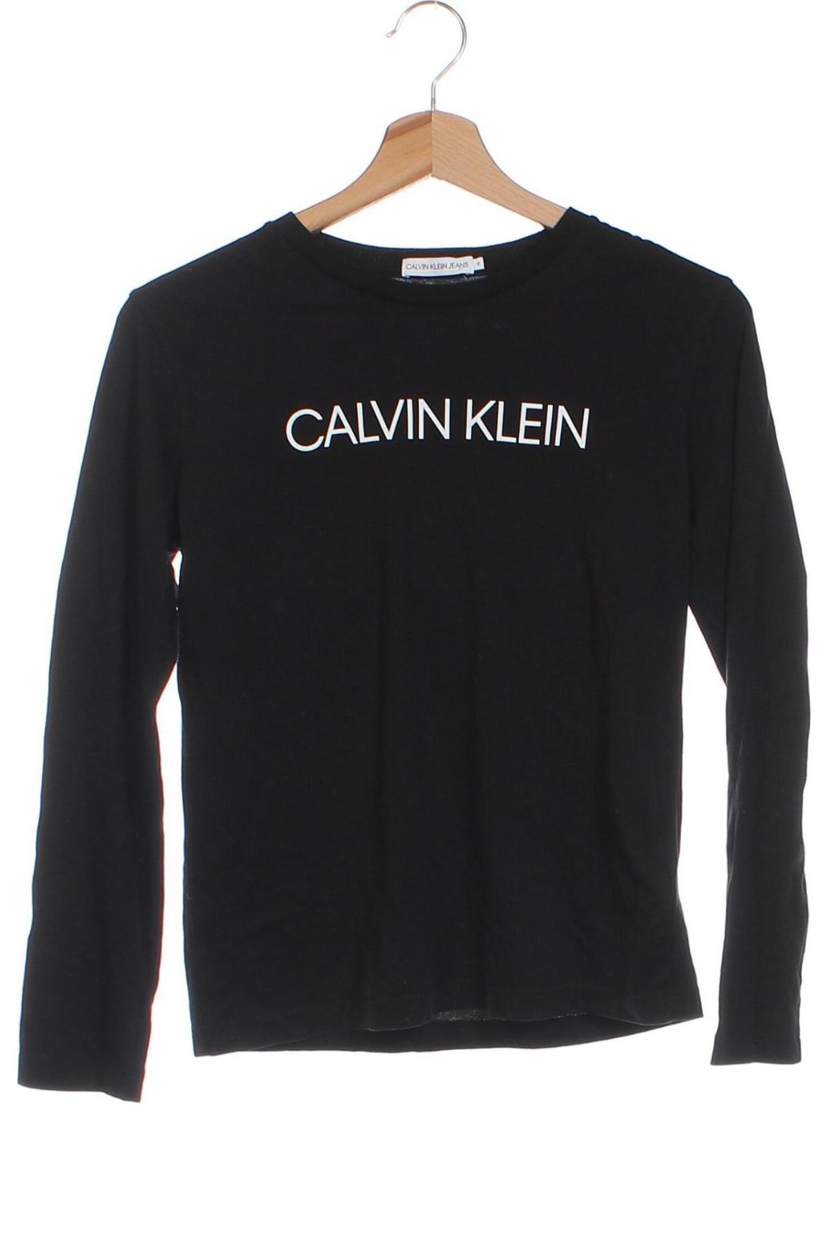 Bluză pentru copii Calvin Klein Jeans, Mărime 10-11y/ 146-152 cm, Culoare Negru, Preț 170,56 Lei