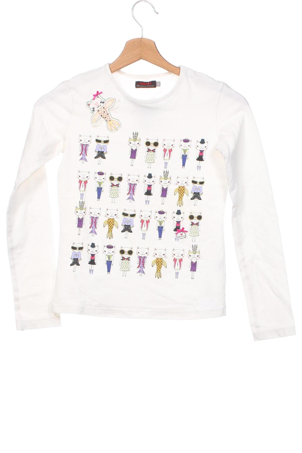 Kinder Shirt Catimini, Größe 11-12y/ 152-158 cm, Farbe Weiß, Preis € 11,00