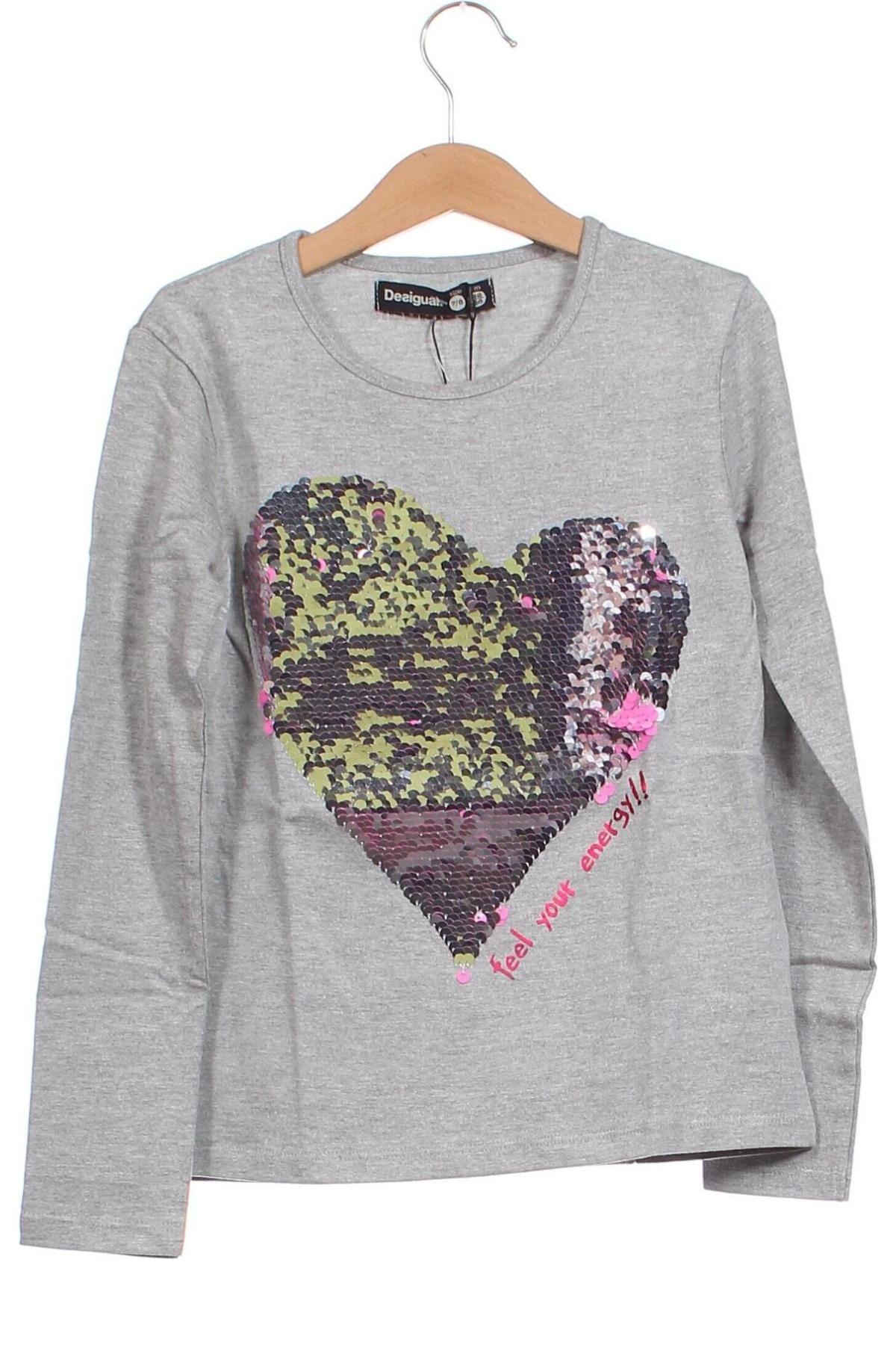 Kinder Shirt Desigual, Größe 6-7y/ 122-128 cm, Farbe Grau, Preis € 17,53