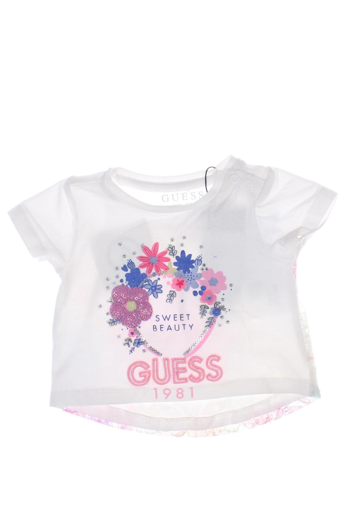 Bluză pentru copii Guess, Mărime 3-6m/ 62-68 cm, Culoare Alb, Preț 77,00 Lei