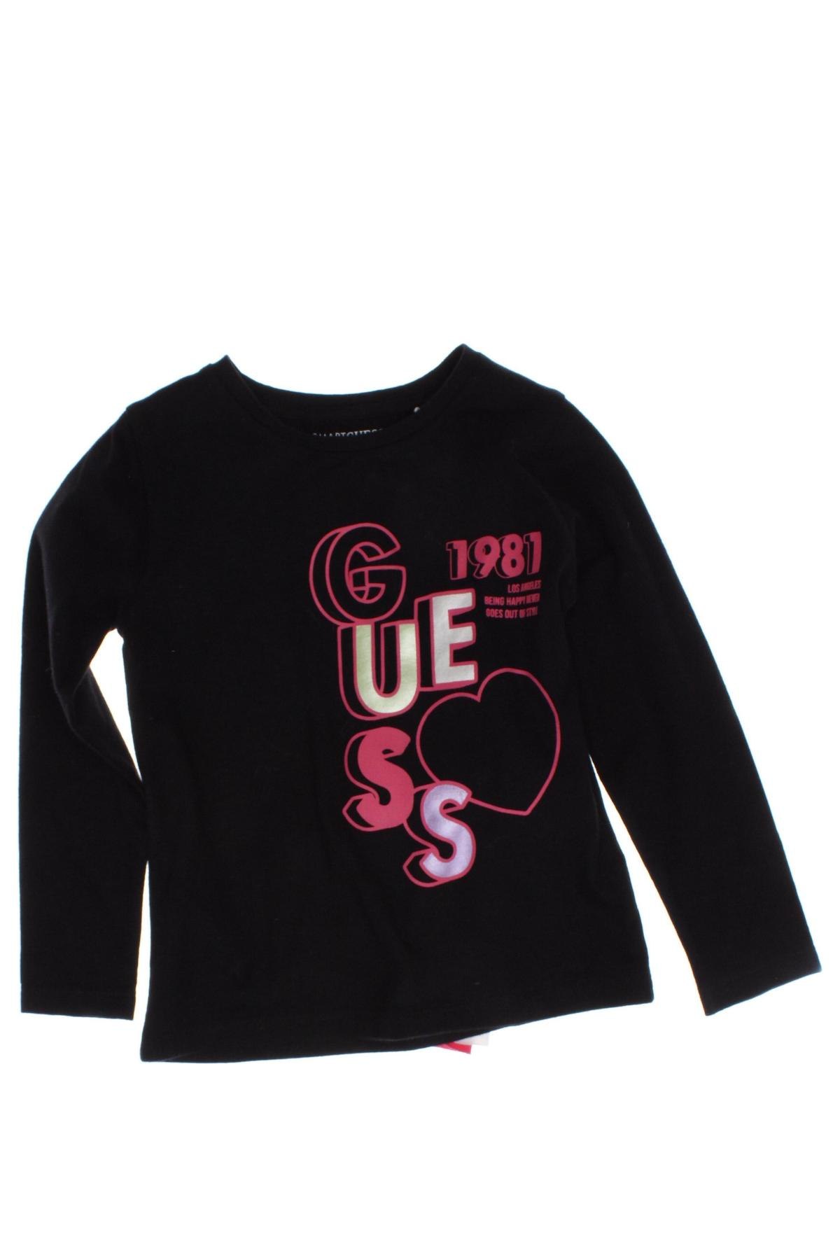 Детска блуза Guess, Размер 2-3y/ 98-104 см, Цвят Черен, Цена 42,35 лв.