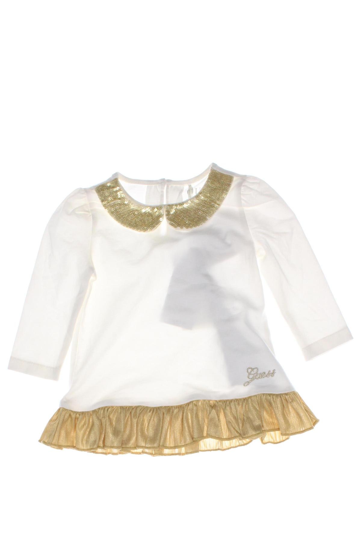 Детска блуза Guess, Размер 3-6m/ 62-68 см, Цвят Бял, Цена 33,11 лв.