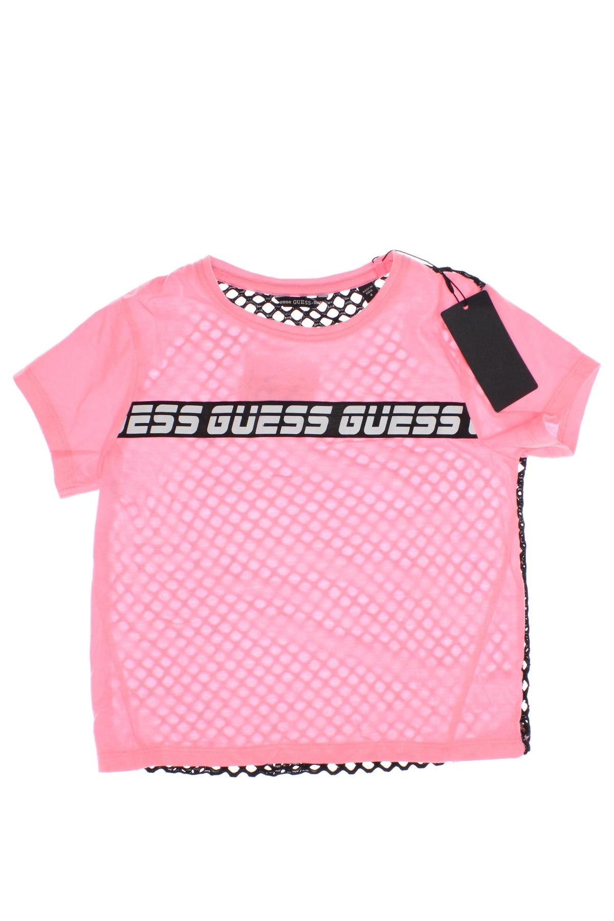 Dziecięca bluzka Guess, Rozmiar 7-8y/ 128-134 cm, Kolor Różowy, Cena 205,24 zł