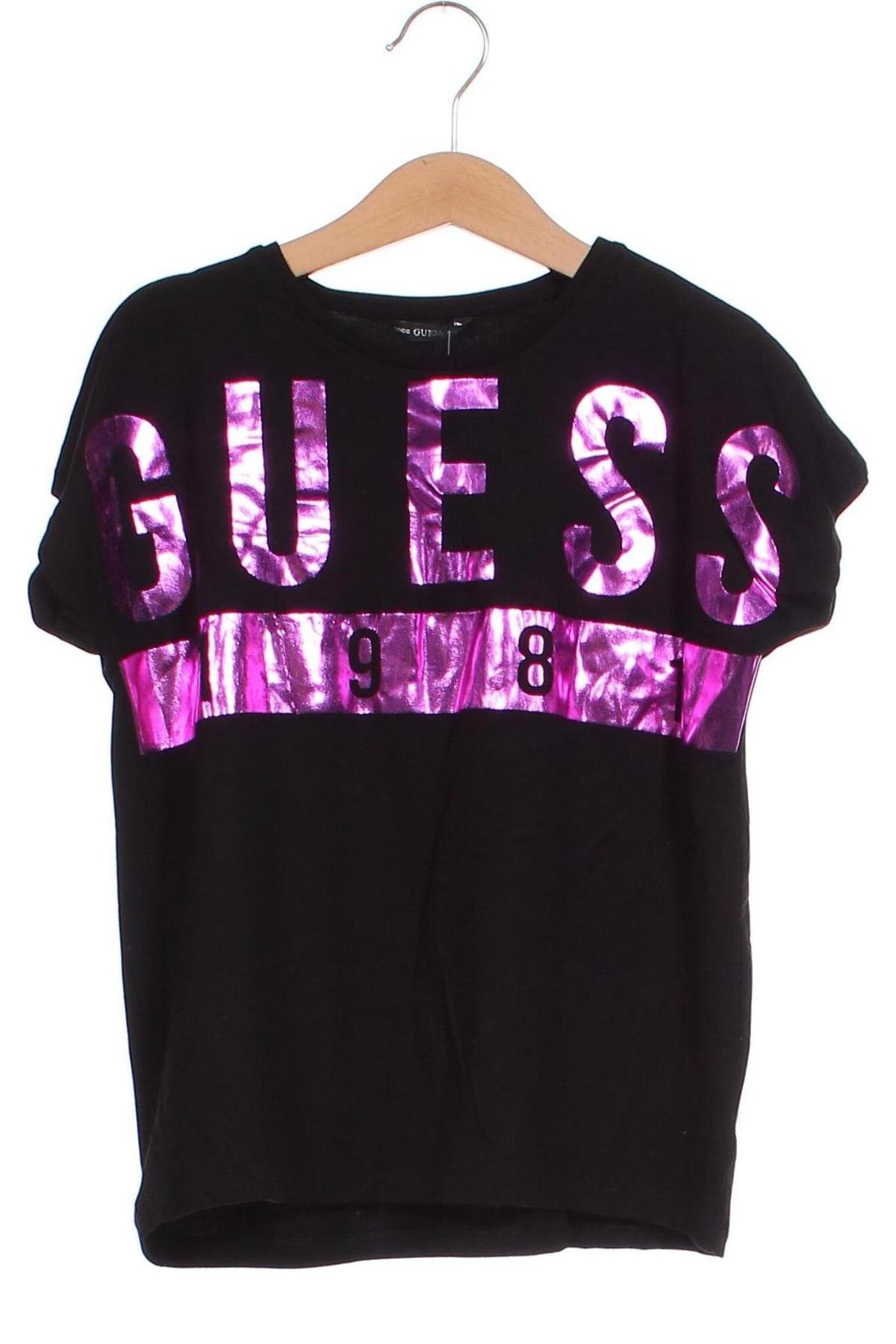 Dziecięca bluzka Guess, Rozmiar 8-9y/ 134-140 cm, Kolor Czarny, Cena 102,62 zł