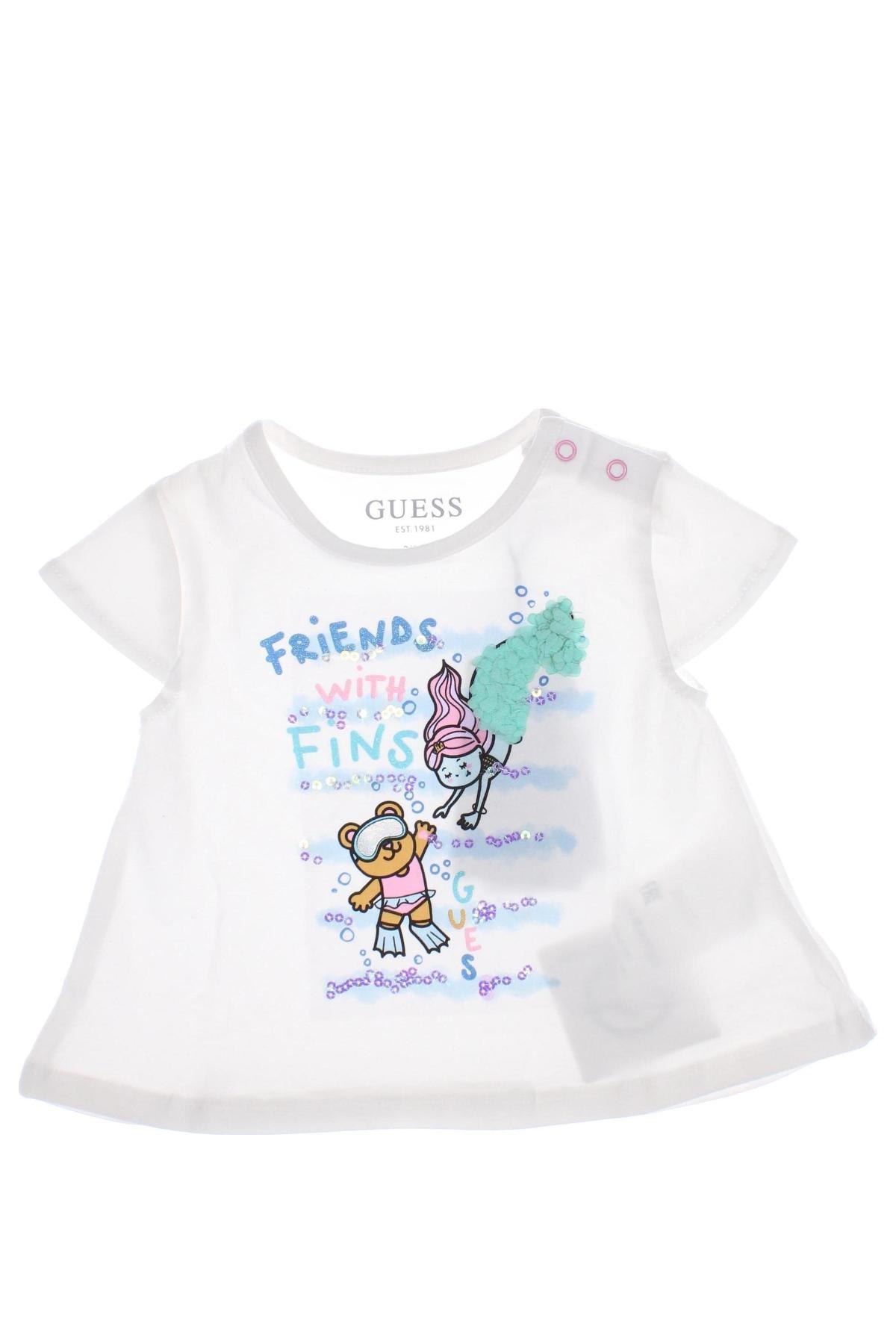 Kinder Shirt Guess, Größe 3-6m/ 62-68 cm, Farbe Weiß, Preis 39,69 €