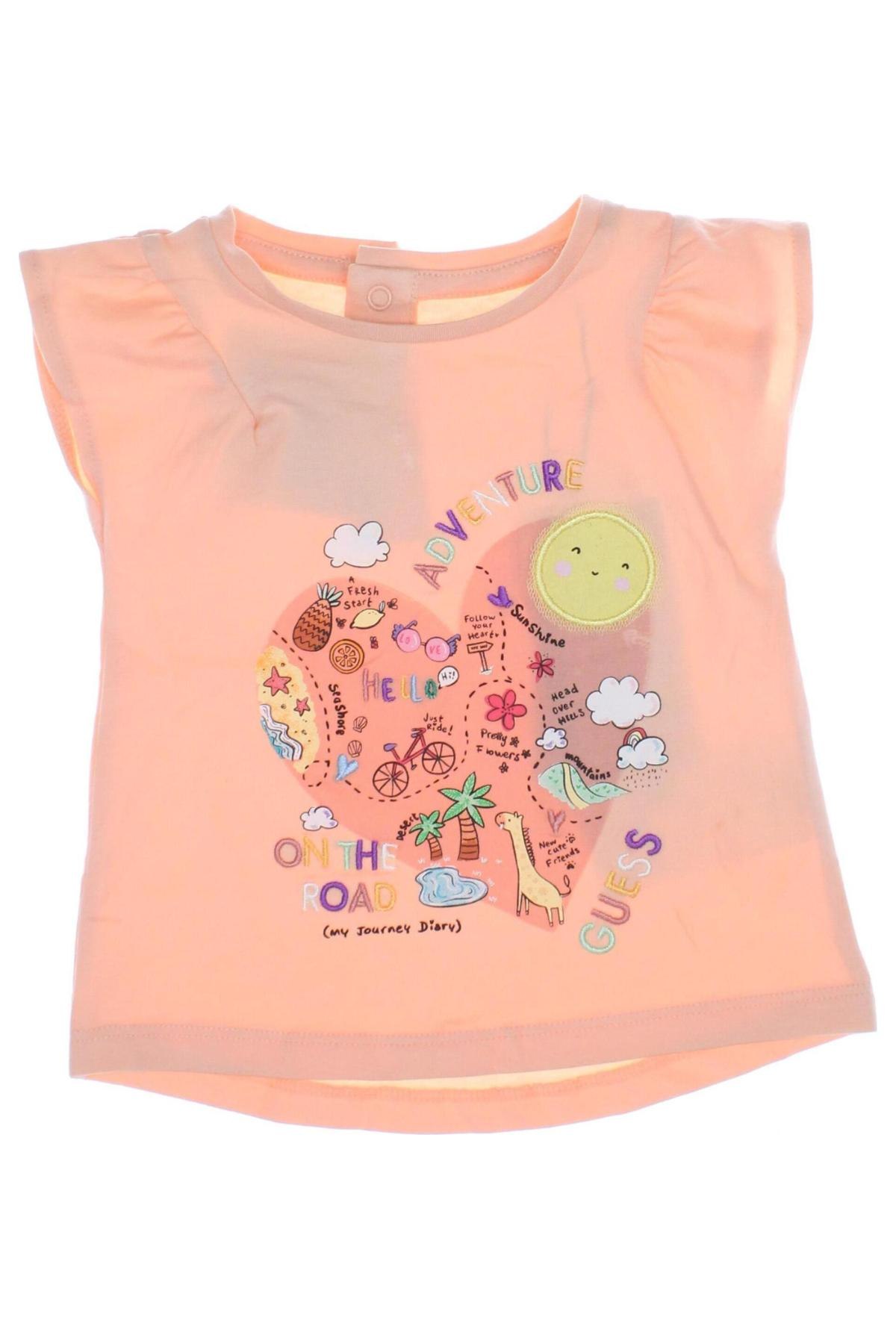 Kinder Shirt Guess, Größe 3-6m/ 62-68 cm, Farbe Orange, Preis 7,94 €