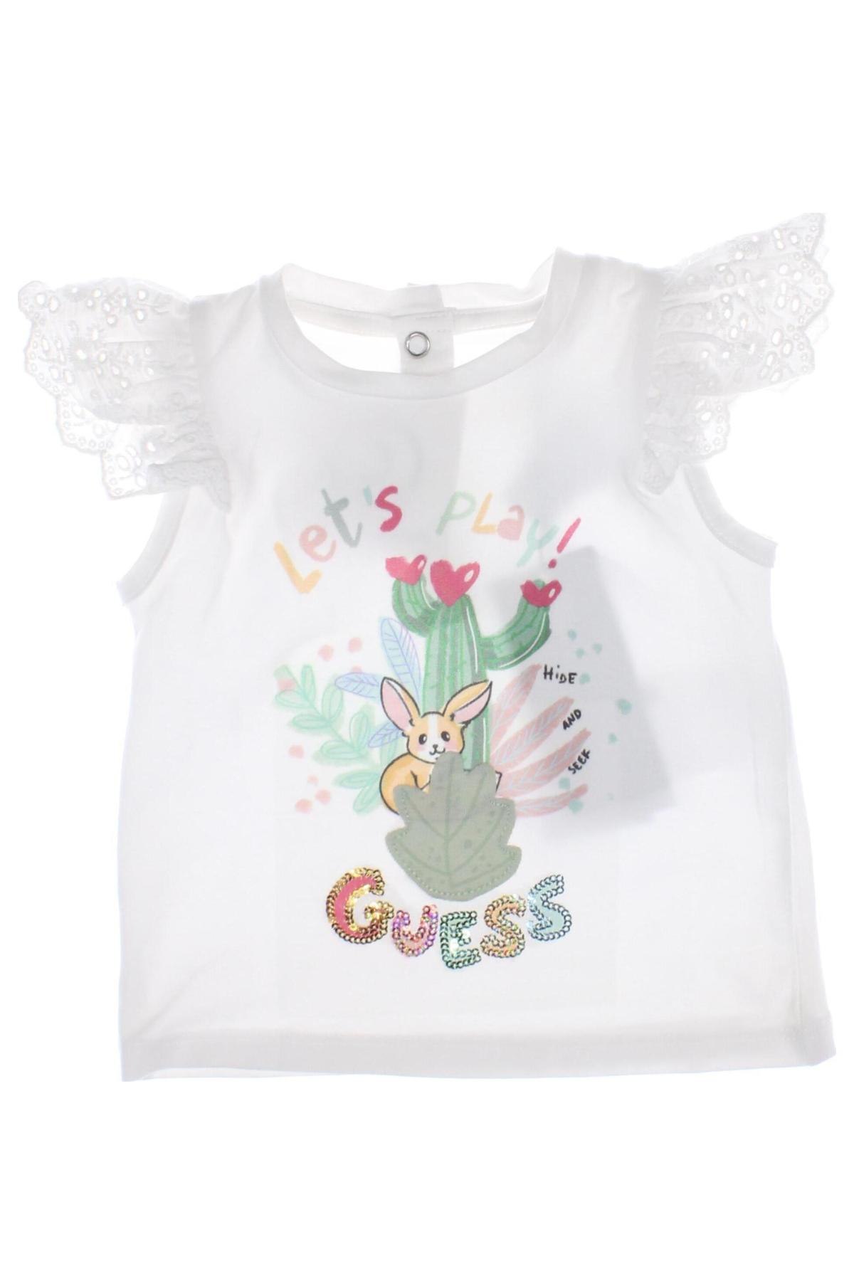 Bluză pentru copii Guess, Mărime 3-6m/ 62-68 cm, Culoare Alb, Preț 40,53 Lei