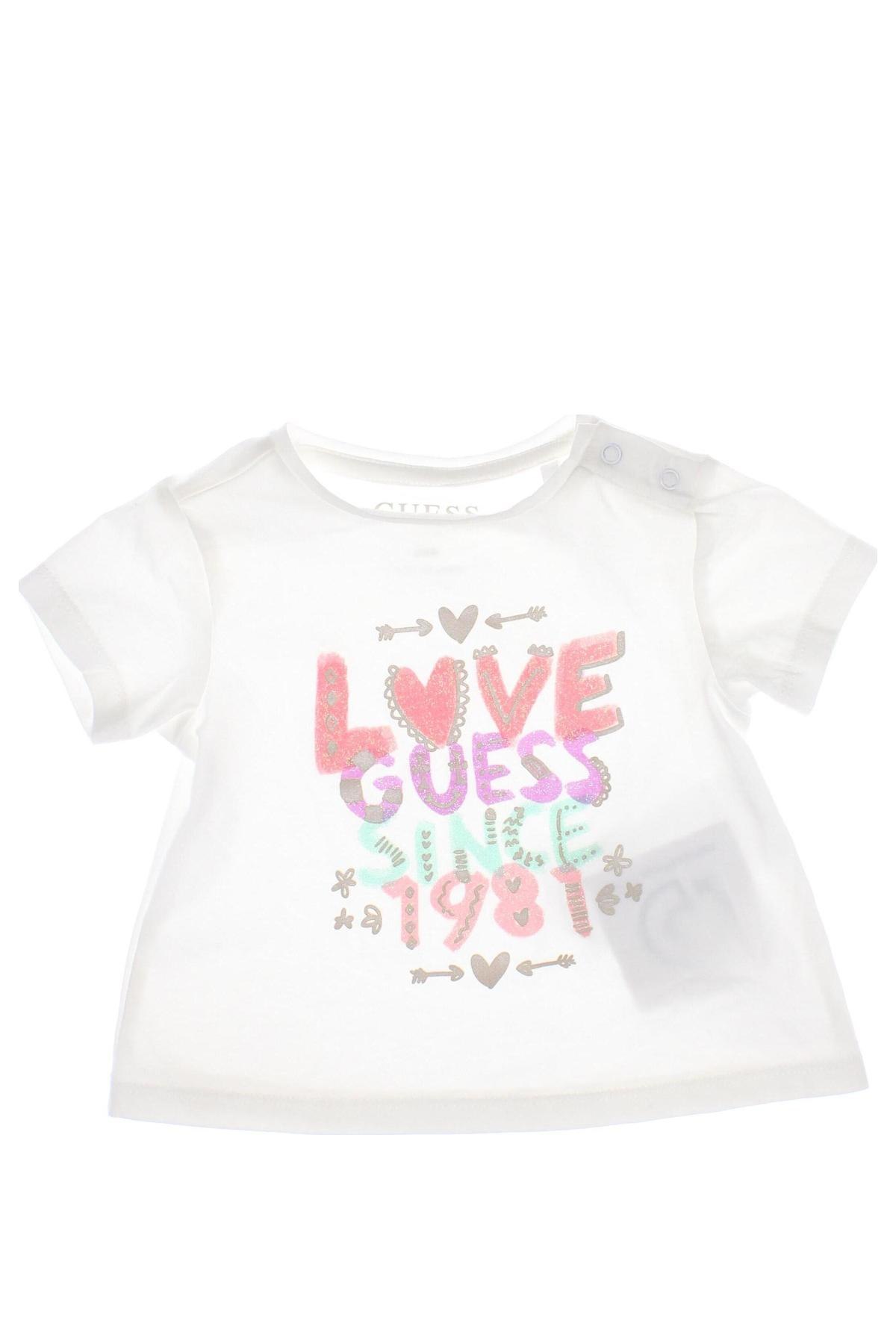 Παιδική μπλούζα Guess, Μέγεθος 3-6m/ 62-68 εκ., Χρώμα Λευκό, Τιμή 13,10 €
