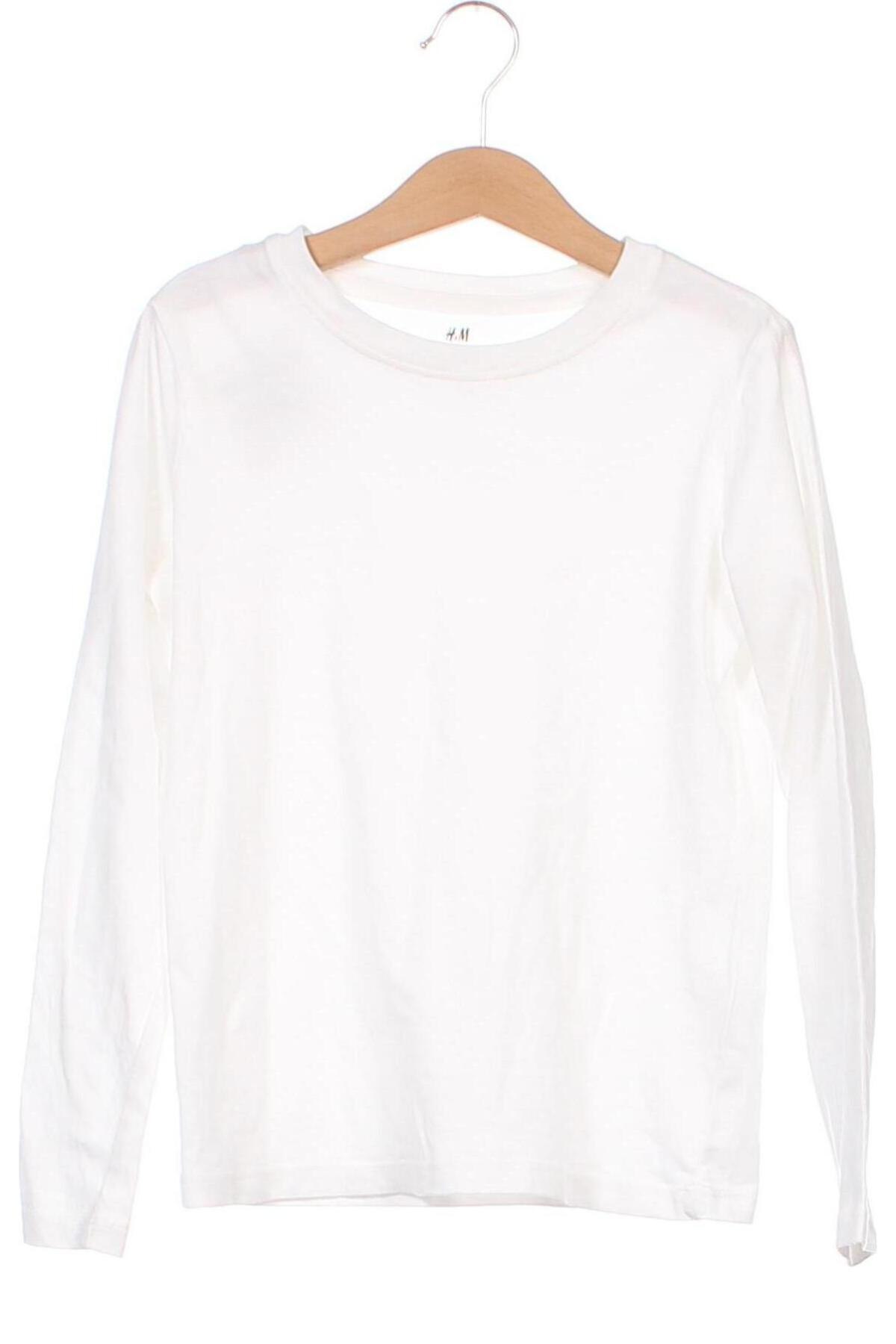 Детска блуза H&M, Размер 6-7y/ 122-128 см, Цвят Бял, Цена 5,04 лв.