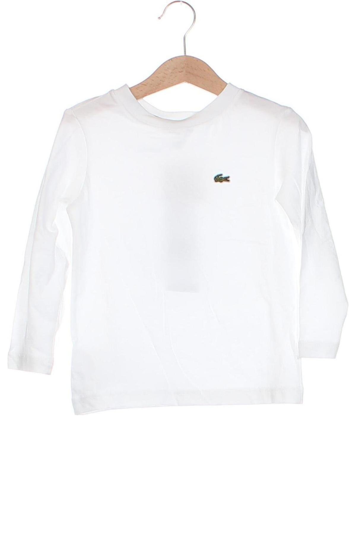 Kinder Shirt Lacoste, Größe 3-4y/ 104-110 cm, Farbe Weiß, Preis 41,24 €