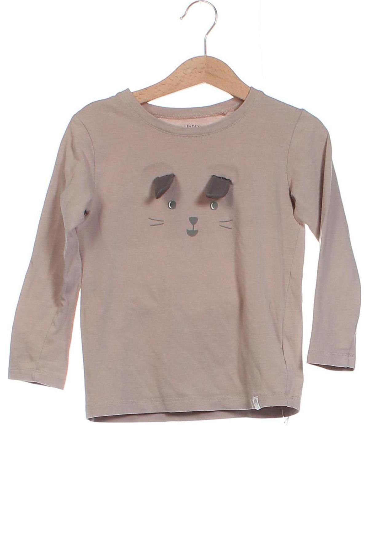 Kinder Shirt Lindex, Größe 3-4y/ 104-110 cm, Farbe Beige, Preis 9,28 €