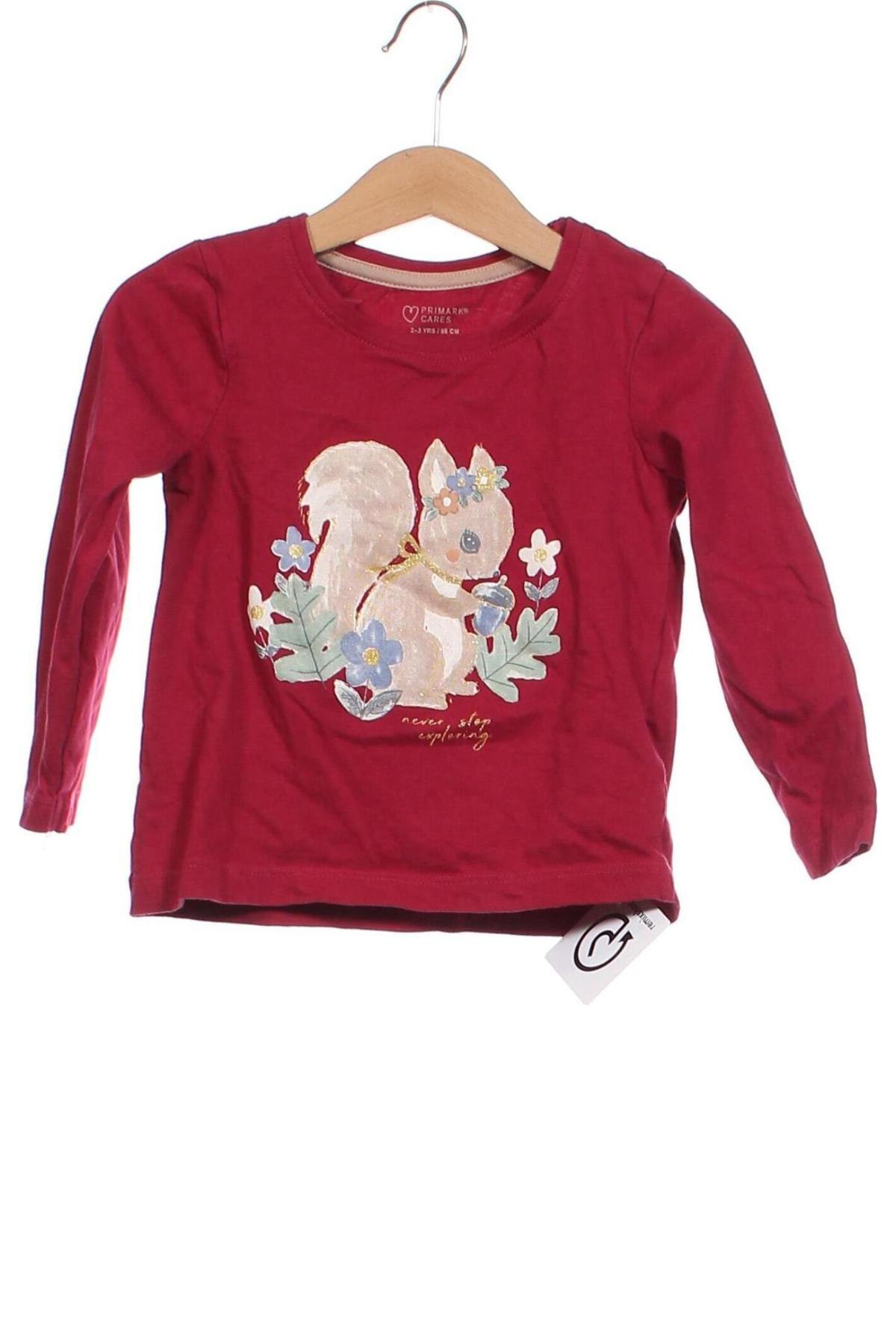 Dziecięca bluzka Primark, Rozmiar 2-3y/ 98-104 cm, Kolor Różowy, Cena 15,73 zł
