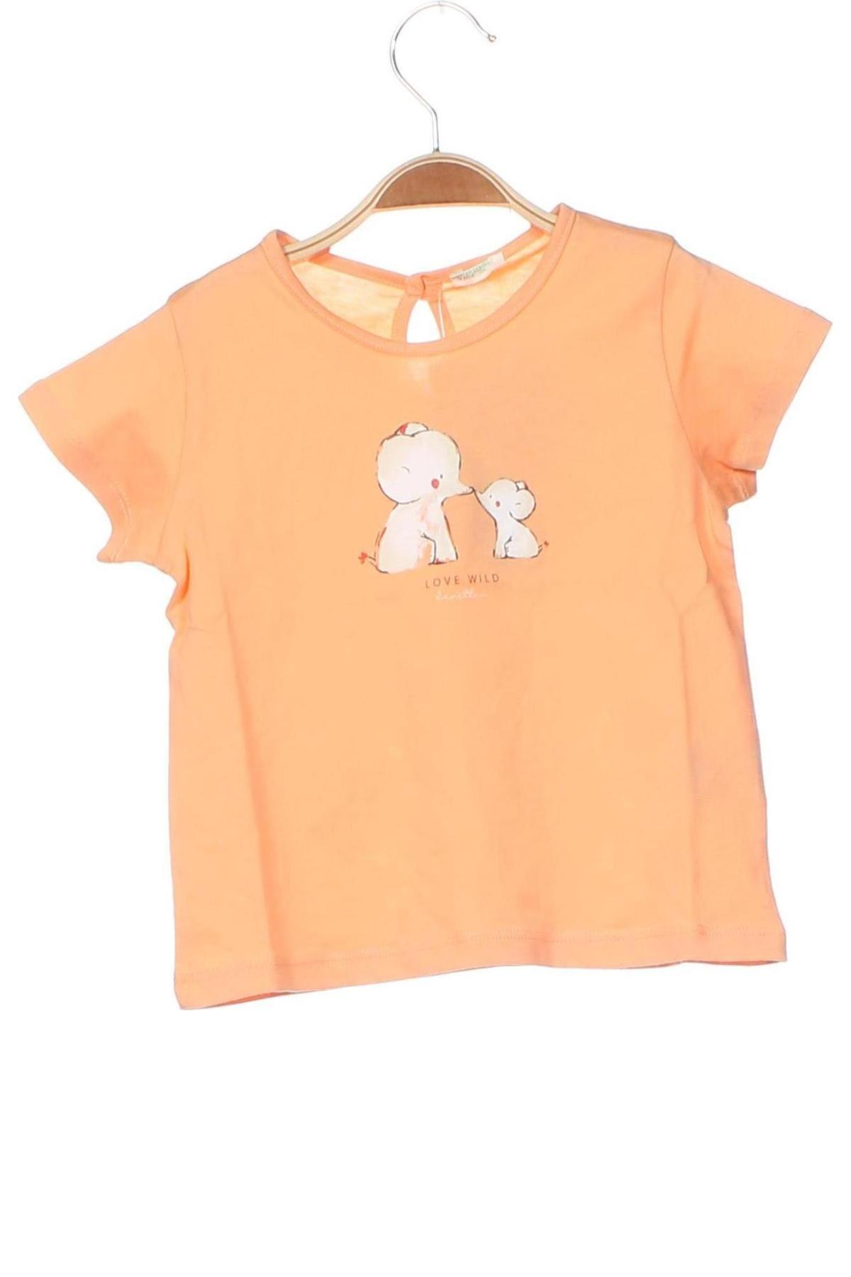 Kinder Shirt United Colors Of Benetton, Größe 12-18m/ 80-86 cm, Farbe Orange, Preis € 5,26