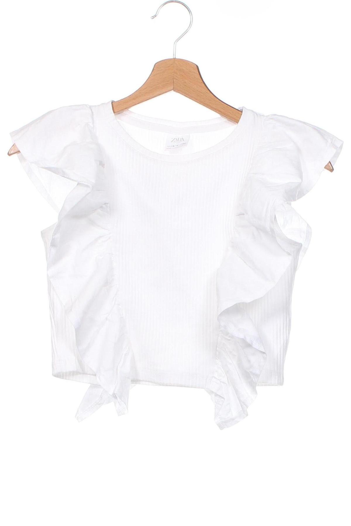 Bluză pentru copii Zara, Mărime 13-14y/ 164-168 cm, Culoare Alb, Preț 36,00 Lei