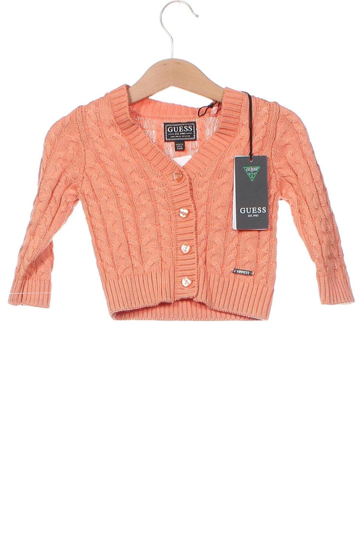 Kinder Strickjacke Guess, Größe 3-6m/ 62-68 cm, Farbe Orange, Preis 11,03 €