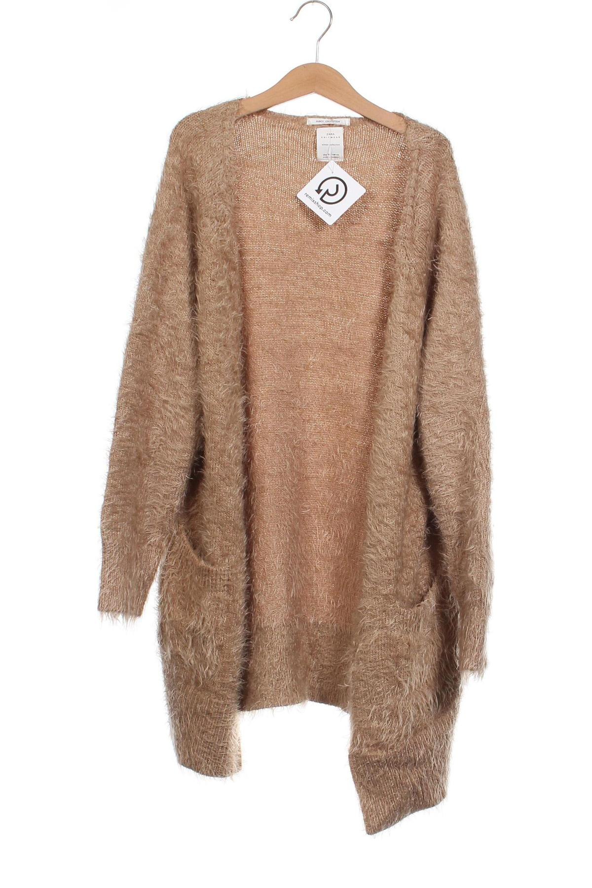 Pulover cu nasturi pentru copii Zara Knitwear, Mărime 9-10y/ 140-146 cm, Culoare Maro, Preț 23,16 Lei