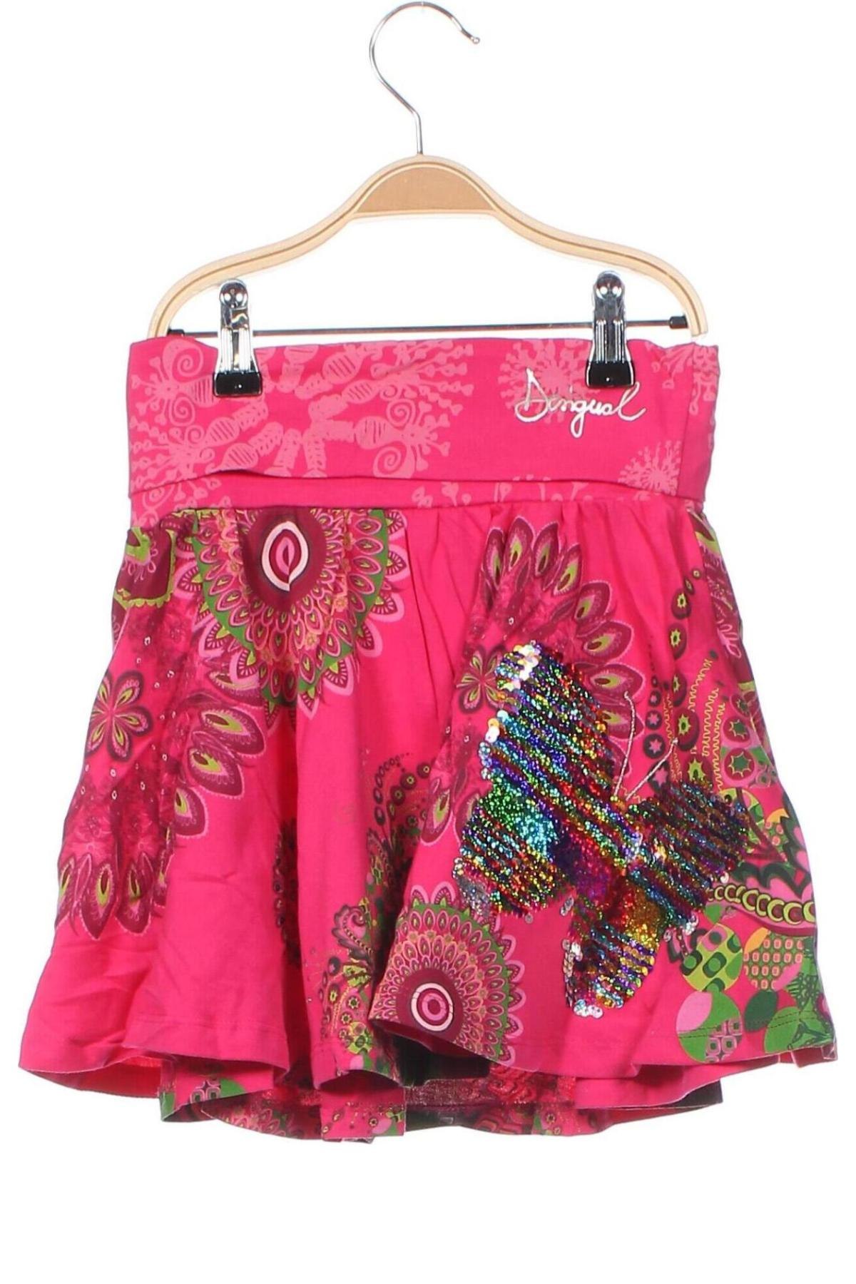 Fustă pentru copii Desigual, Mărime 8-9y/ 134-140 cm, Culoare Roz, Preț 260,53 Lei