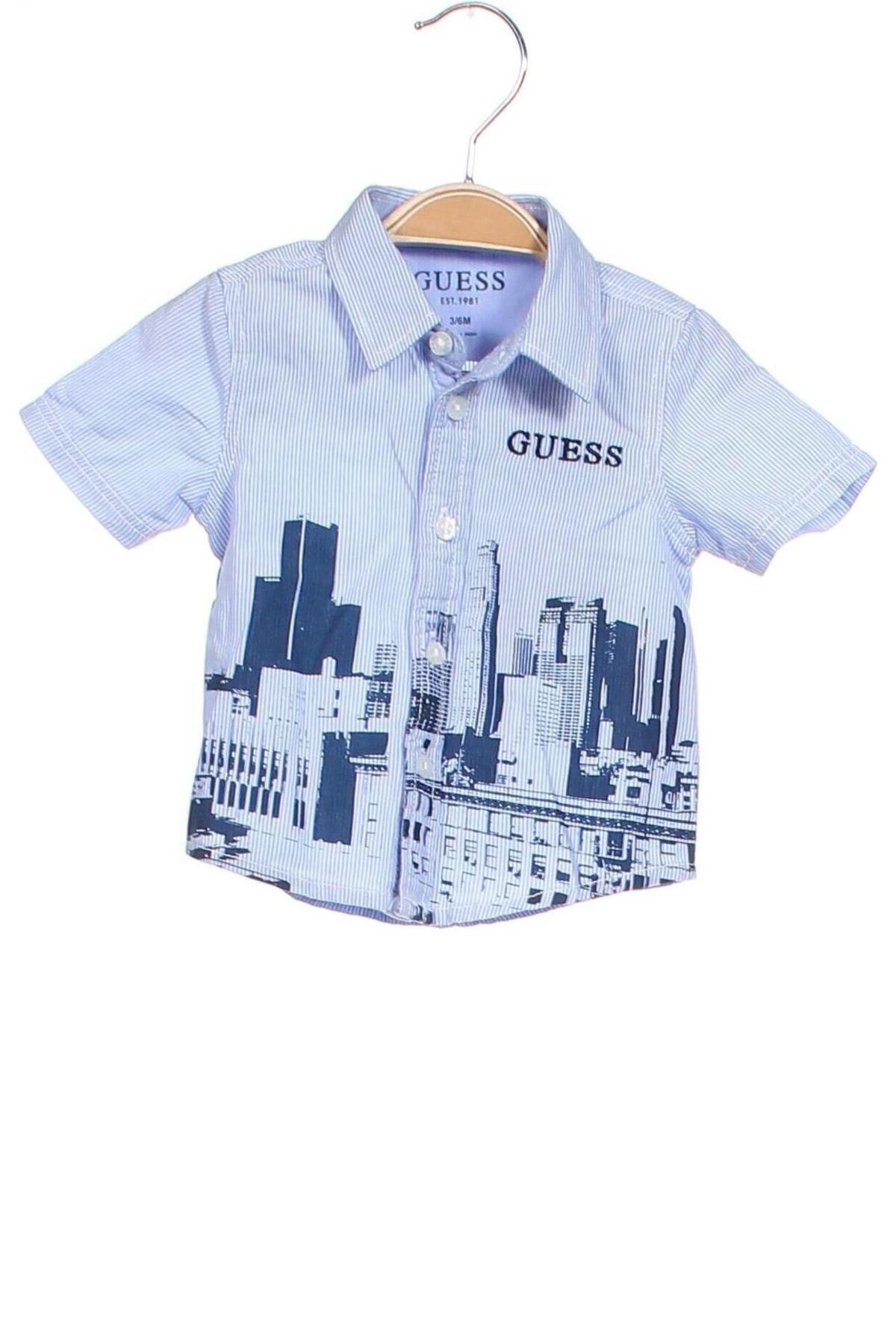 Детска риза Guess, Размер 3-6m/ 62-68 см, Цвят Син, Цена 68,00 лв.