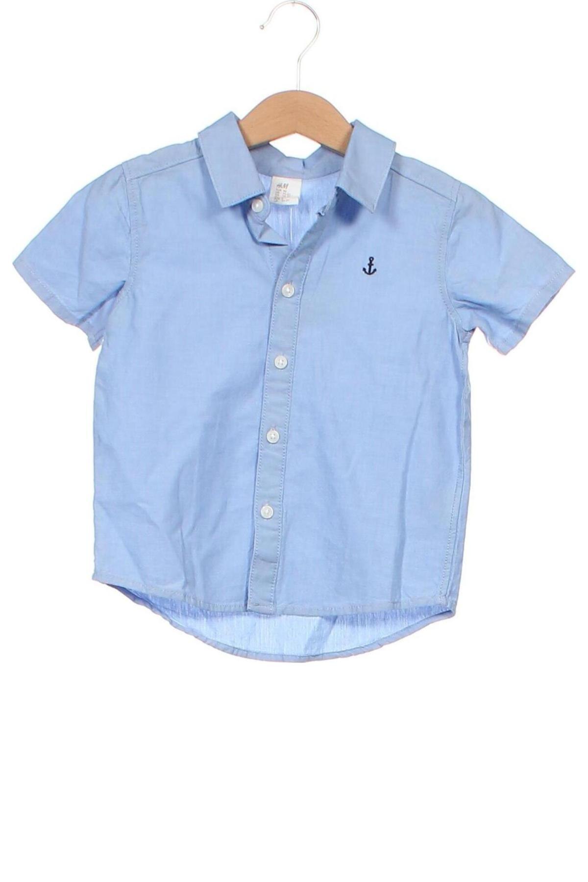 Kinderhemd H&M, Größe 18-24m/ 86-98 cm, Farbe Blau, Preis 6,02 €