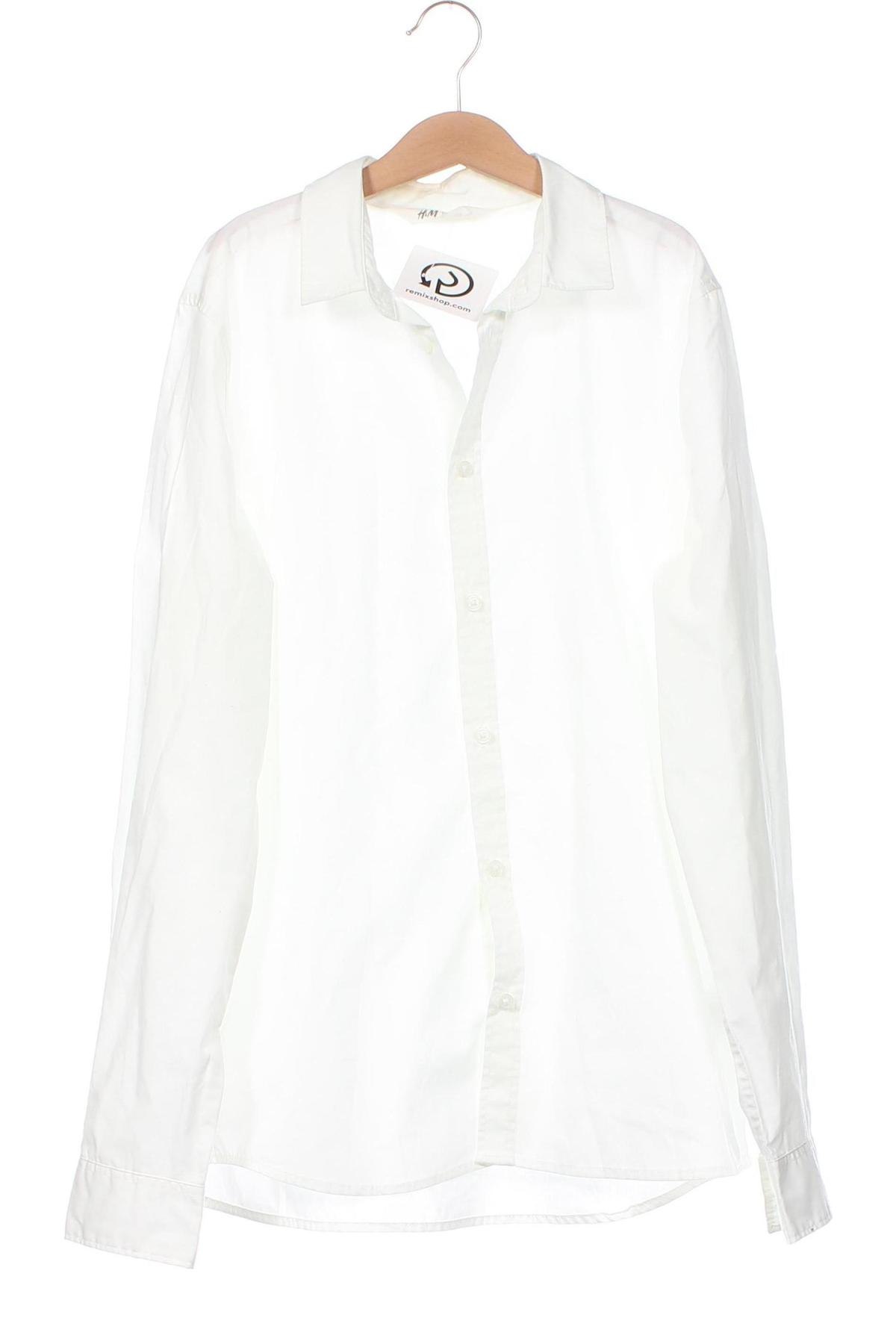 Kinderhemd H&M, Größe 12-13y/ 158-164 cm, Farbe Weiß, Preis 4,05 €