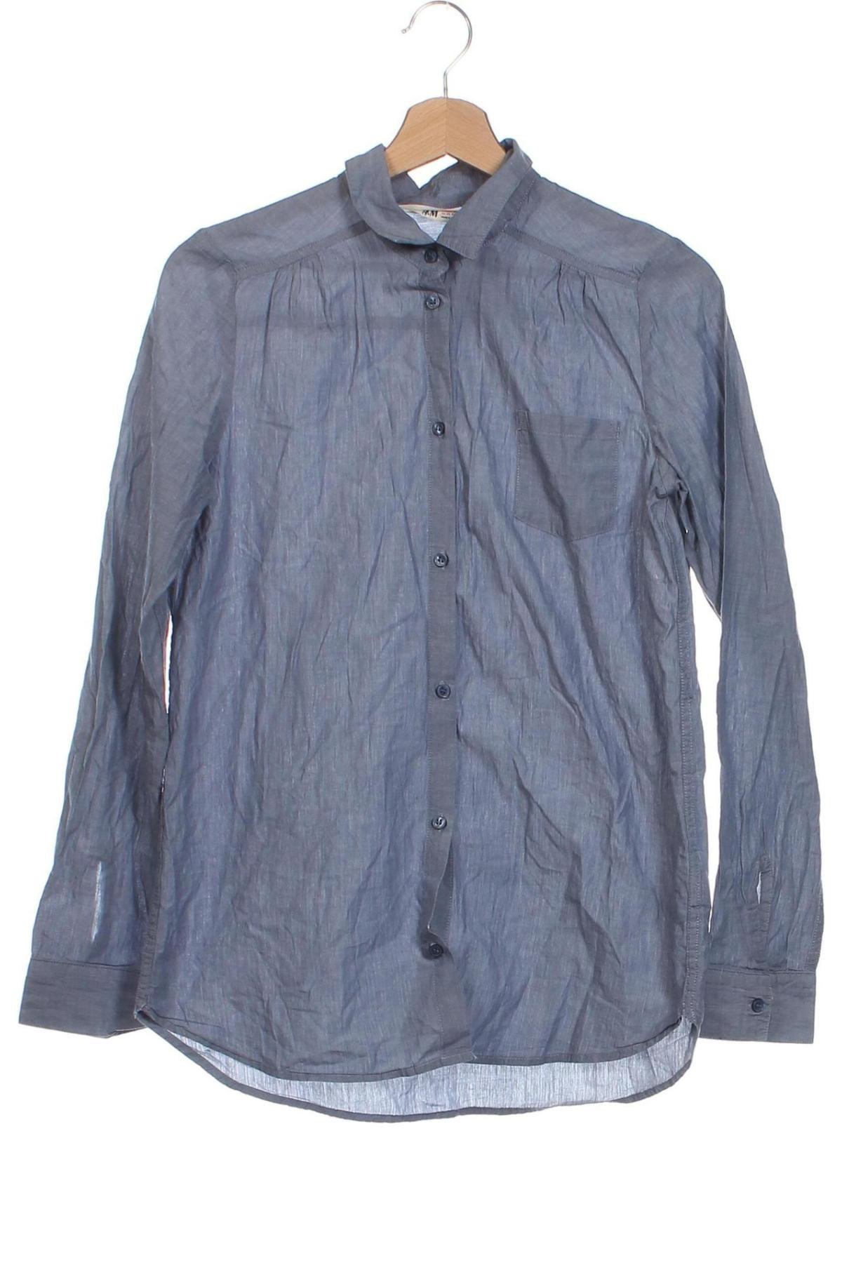 Kinderhemd H&M, Größe 15-18y/ 170-176 cm, Farbe Blau, Preis 3,37 €