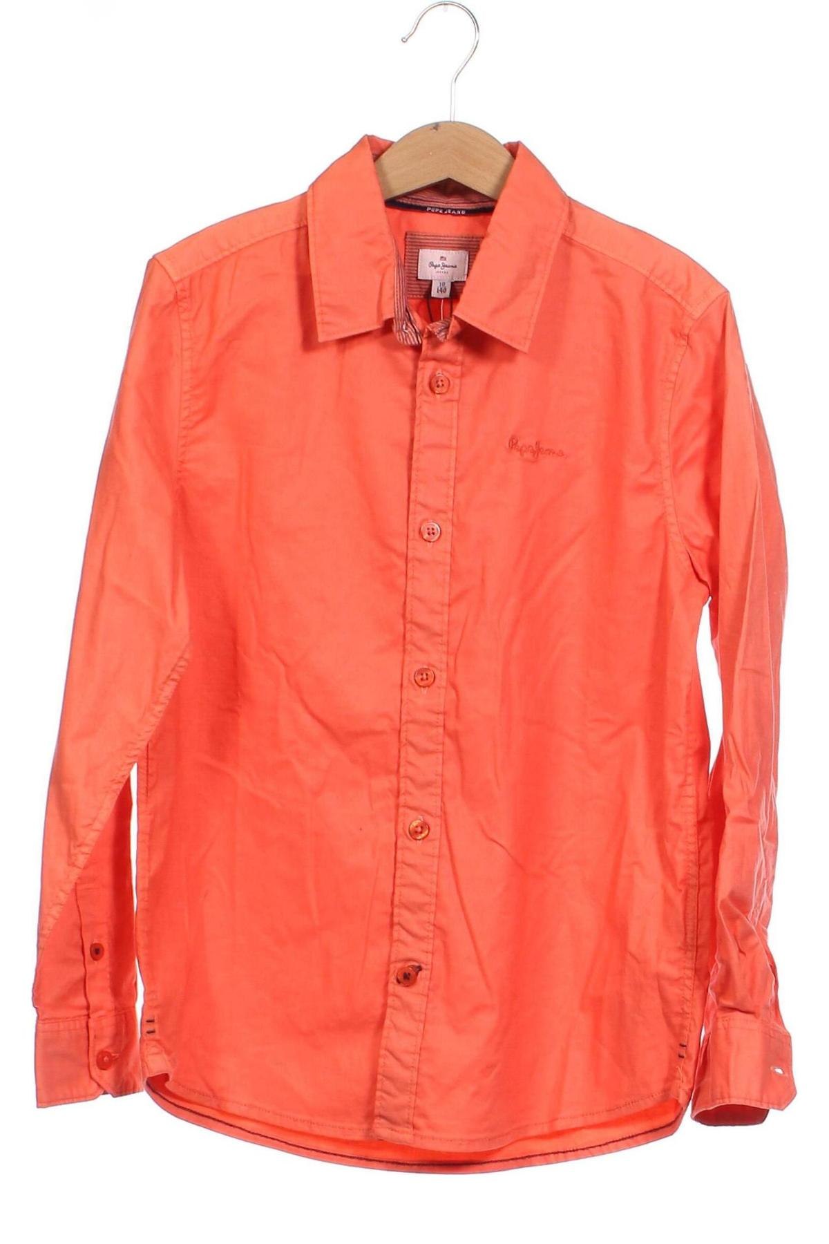Kinderhemd Pepe Jeans, Größe 8-9y/ 134-140 cm, Farbe Orange, Preis 17,53 €