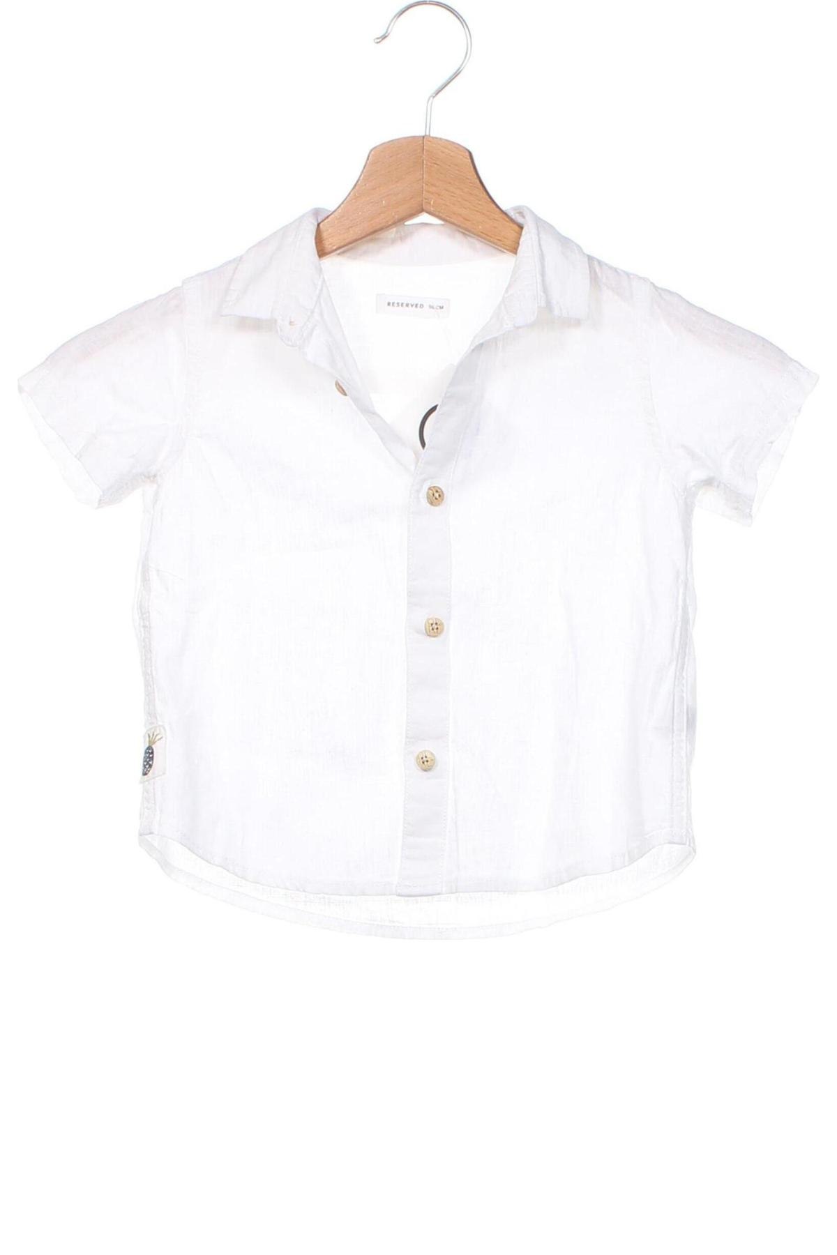 Detská košeľa  Reserved, Veľkosť 18-24m/ 86-98 cm, Farba Biela, Cena  6,02 €