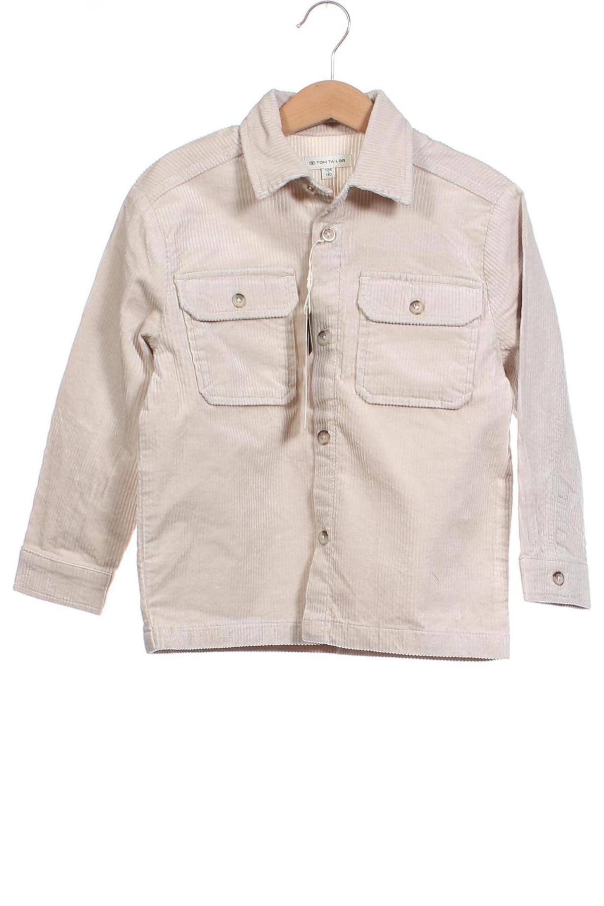 Детска риза Tom Tailor, Размер 3-4y/ 104-110 см, Цвят Бежов, Цена 51,00 лв.