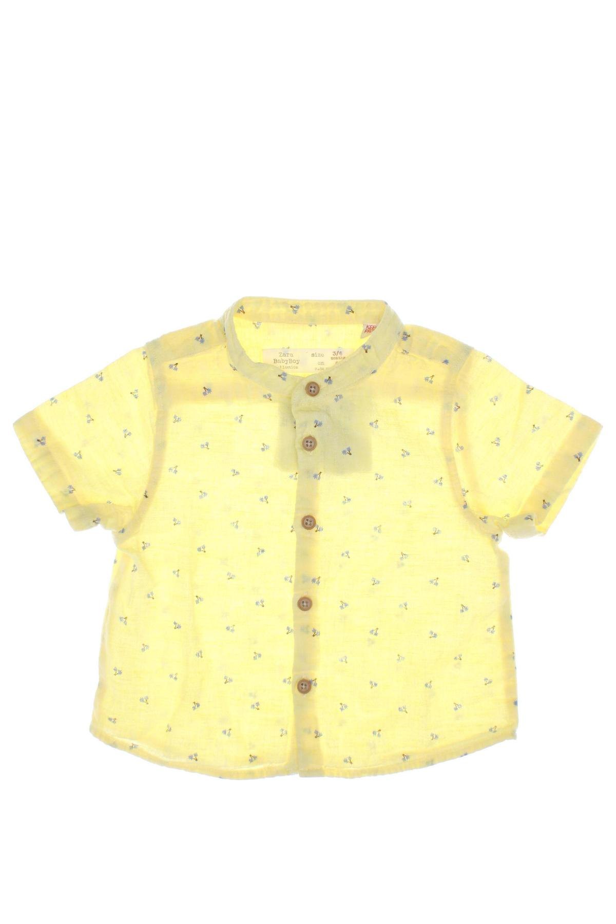Detská košeľa  Zara, Veľkosť 3-6m/ 62-68 cm, Farba Žltá, Cena  3,65 €