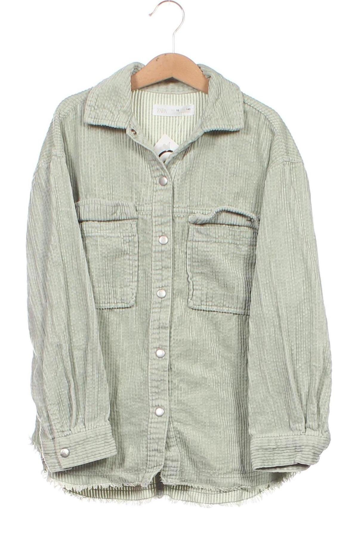 Kinderhemd Zara, Größe 9-10y/ 140-146 cm, Farbe Grün, Preis 3,41 €