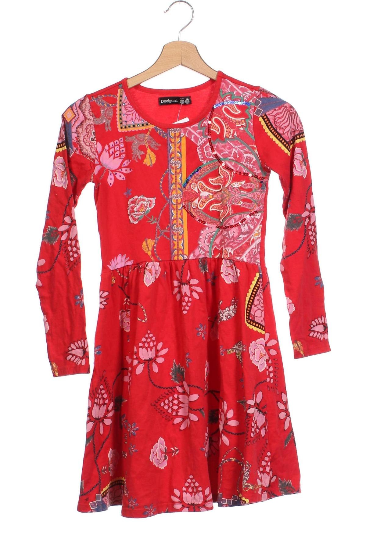Kinderkleid Desigual, Größe 10-11y/ 146-152 cm, Farbe Rot, Preis 32,01 €