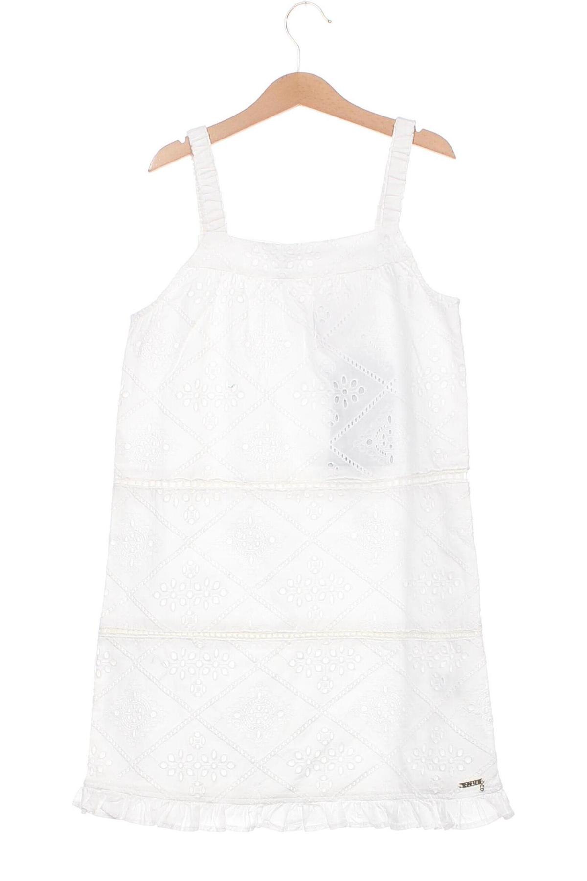 Детска рокля Guess, Размер 7-8y/ 128-134 см, Цвят Бял, Цена 74,50 лв.