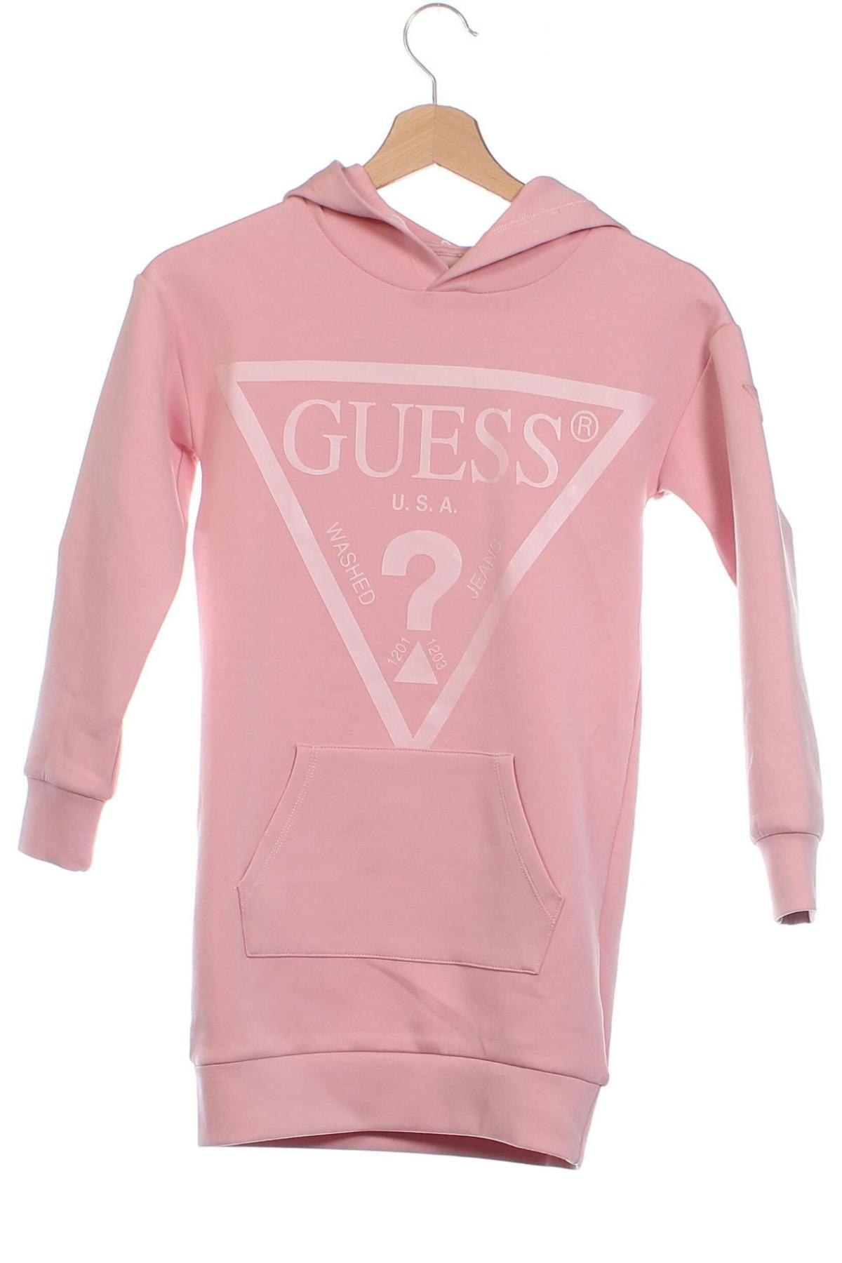 Dziecięca sukienka Guess, Rozmiar 7-8y/ 128-134 cm, Kolor Różowy, Cena 397,15 zł