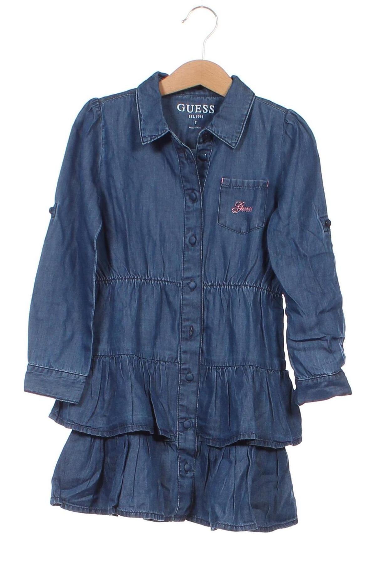 Kinderkleid Guess, Größe 5-6y/ 116-122 cm, Farbe Blau, Preis € 56,19