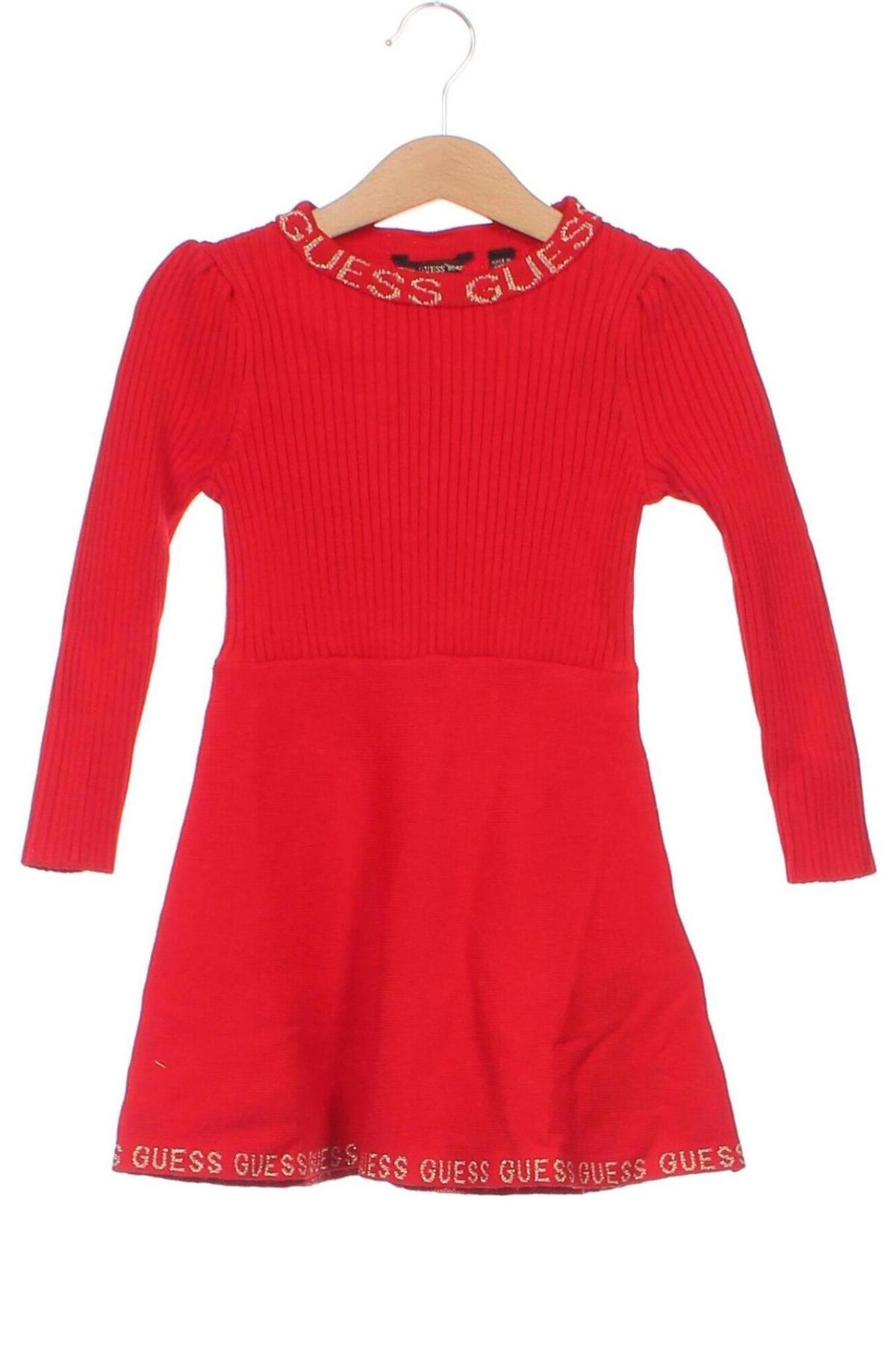 Детска рокля Guess, Размер 2-3y/ 98-104 см, Цвят Червен, Цена 86,87 лв.